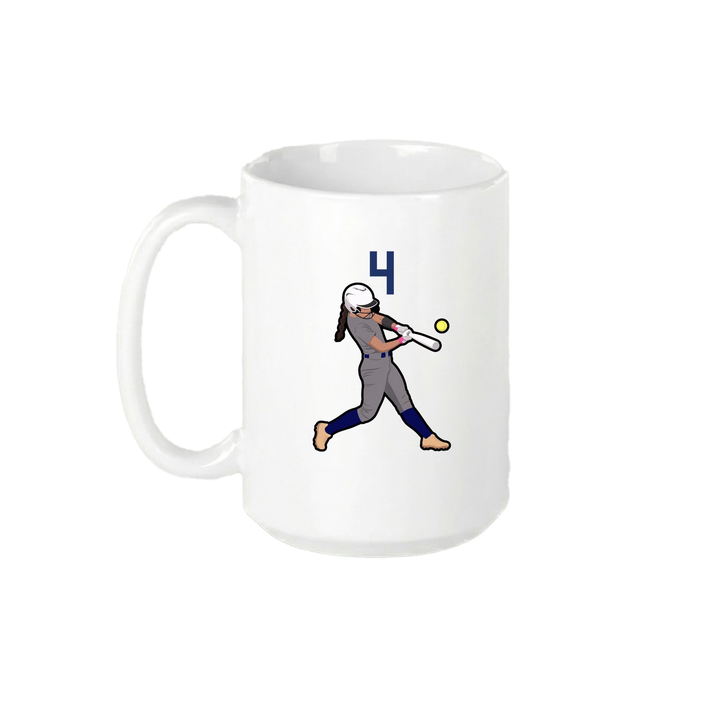 15oz Coffee Mug — Number Top in White