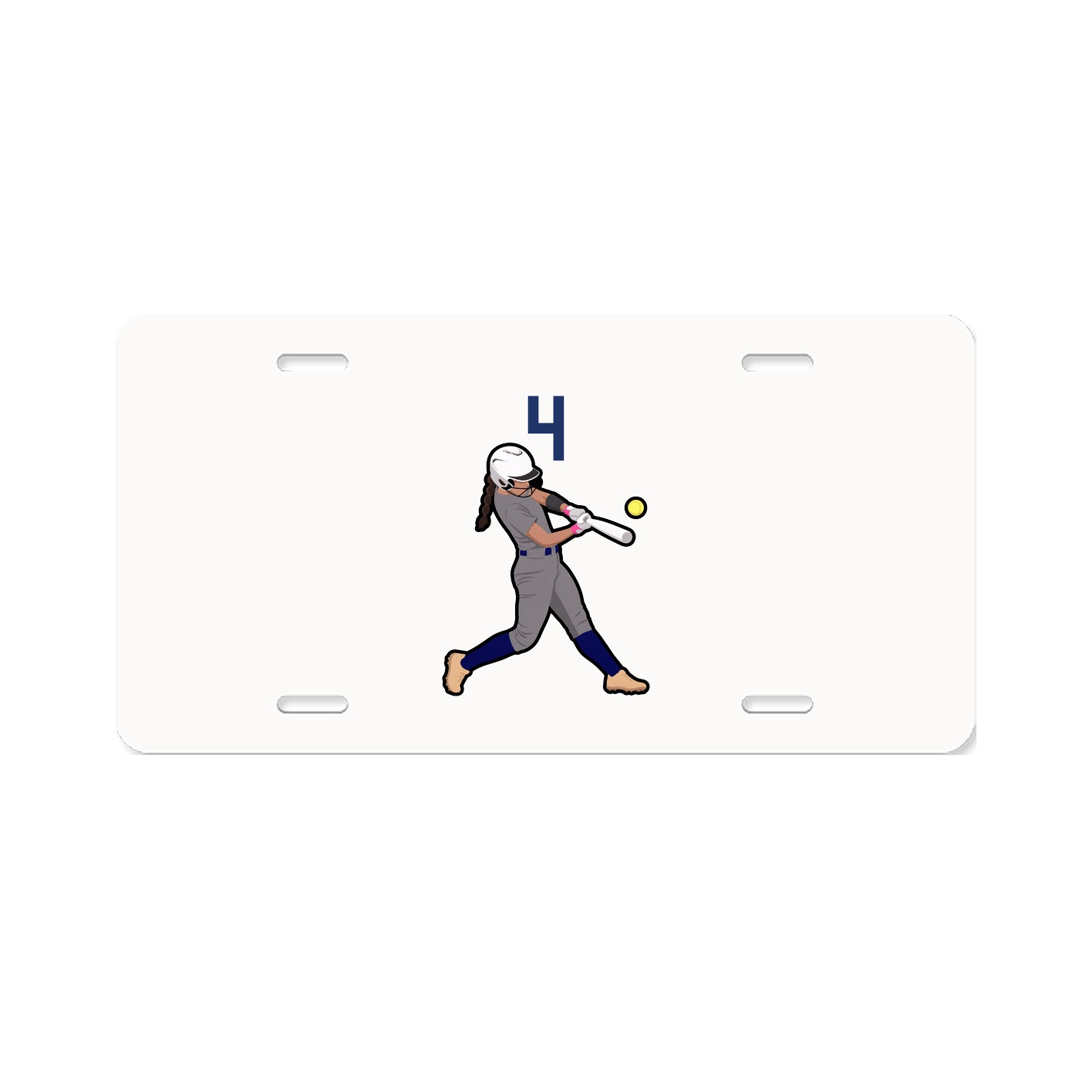 License Plate — Number Top in Classic
