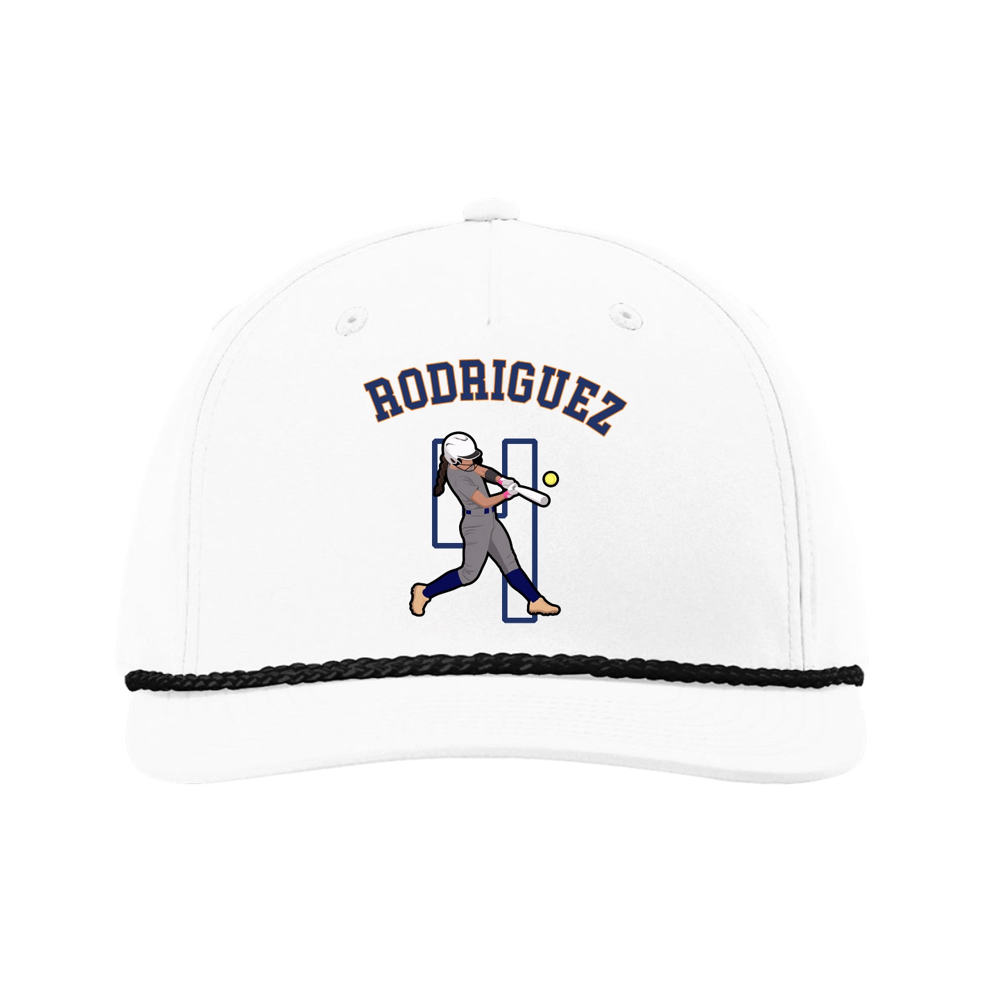 Five-Panel Classic Rope Cap — Shirsey Arch in White