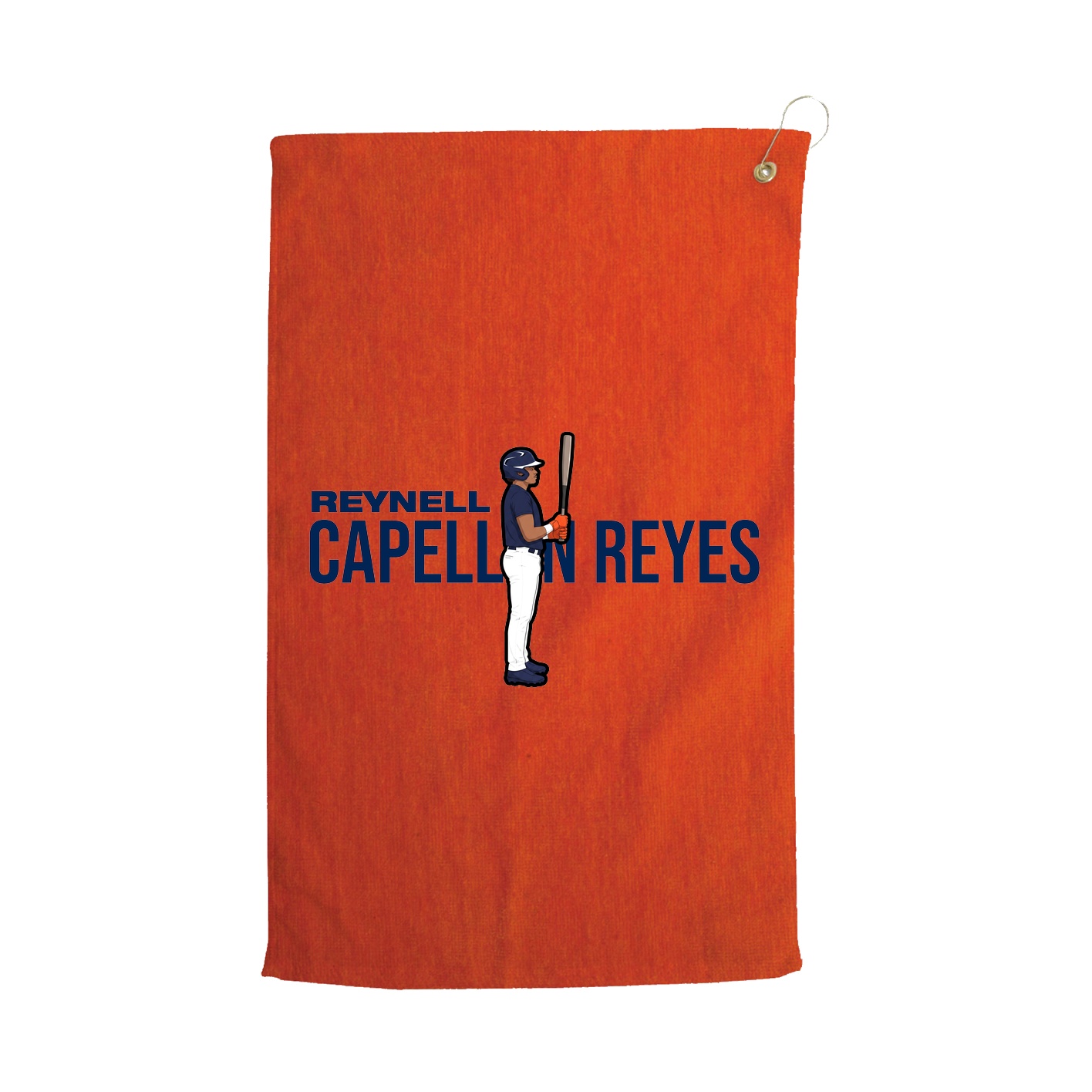 Golf Towel — Player Name in Orange