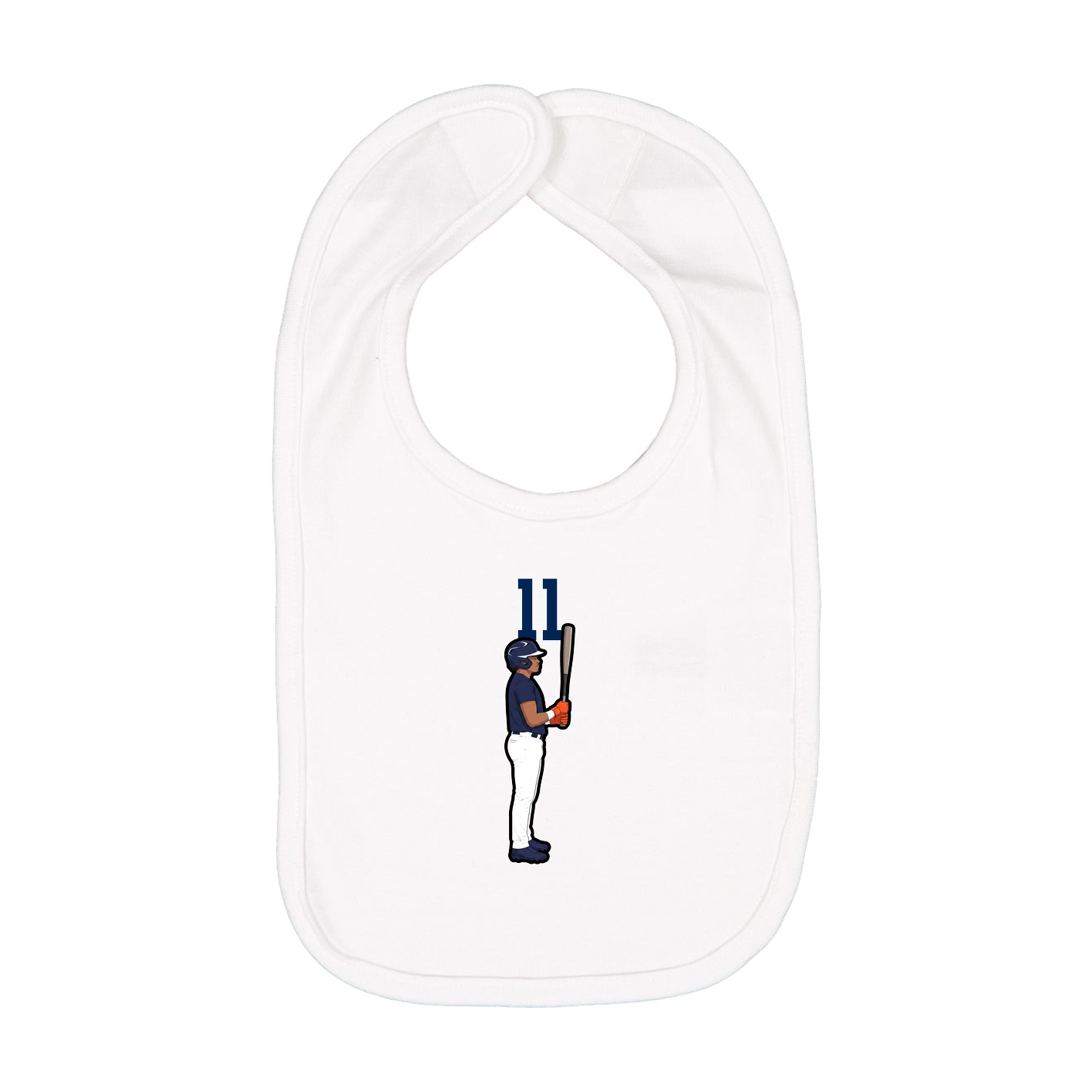 Infant Bib — Number Top in White