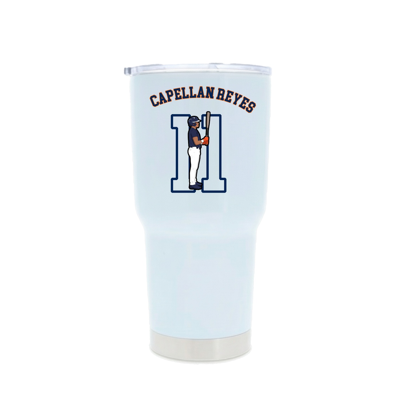 30oz Stainless Steel Tumbler — Shirsey Arch in White