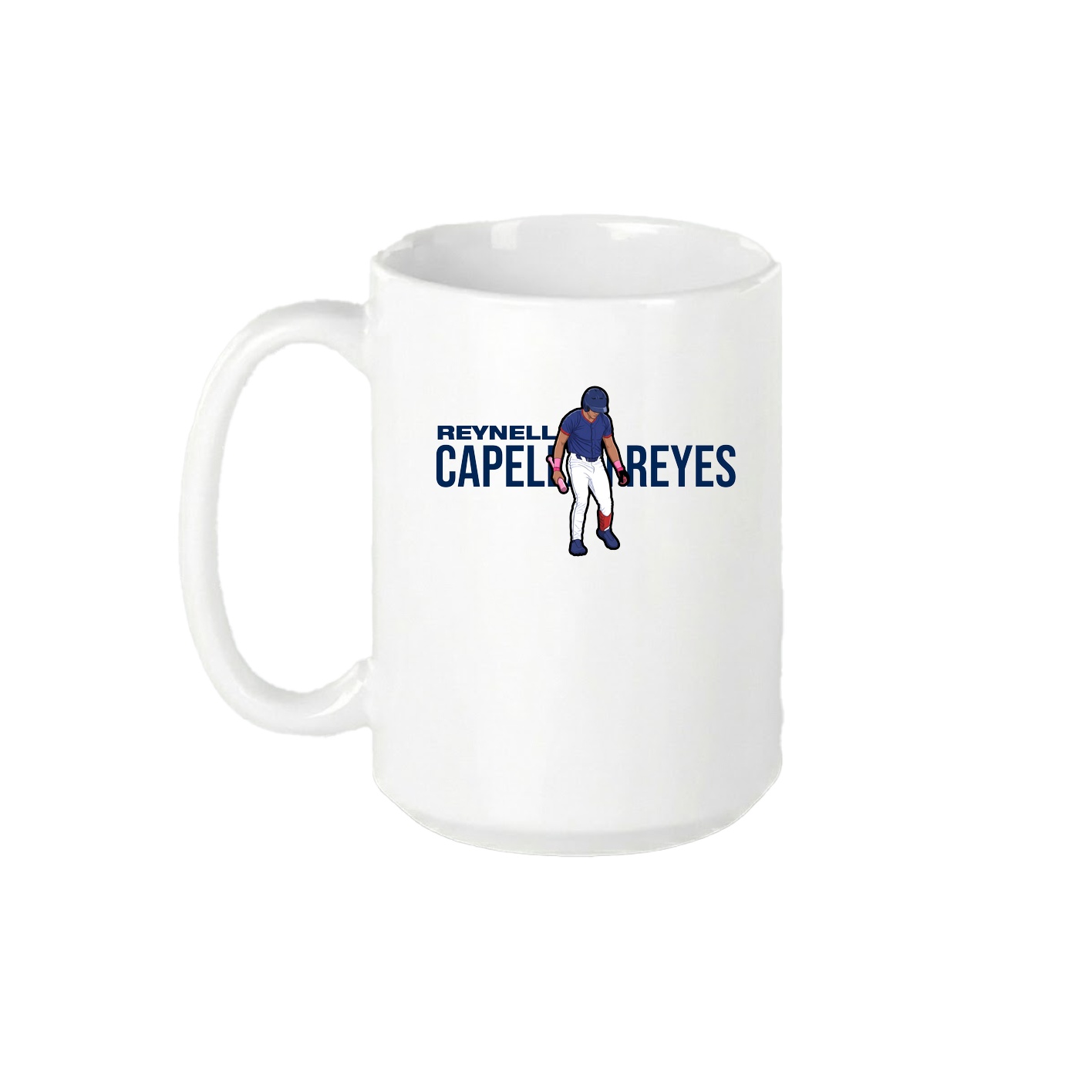 15oz Coffee Mug — Player Name in White