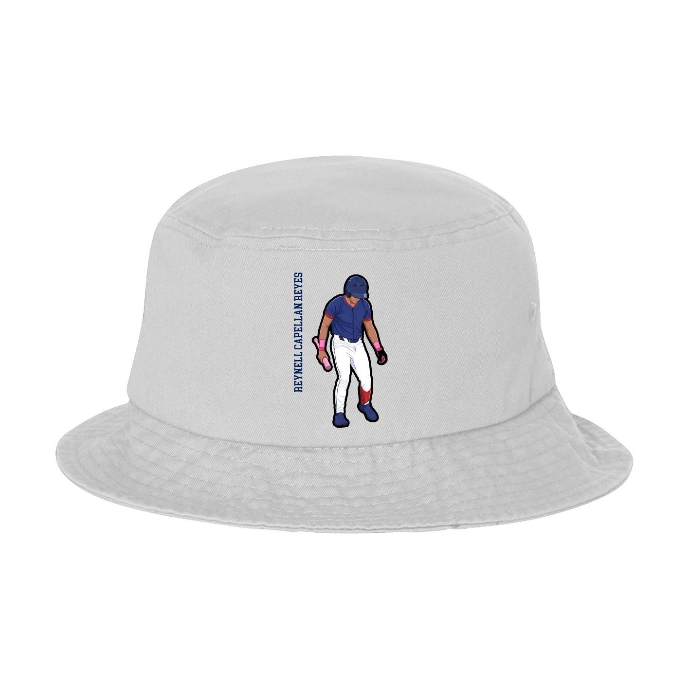 Bucket Cap — Name Vertical in White