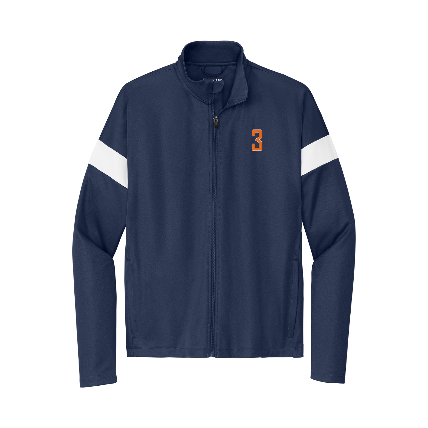 Team Travel Full-Zip Jacket — Front Shirsy in Navy/White