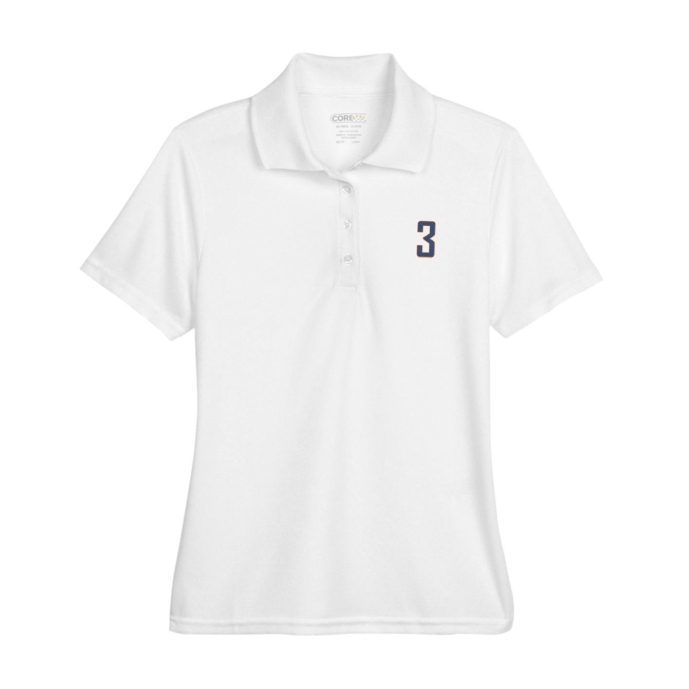 Womens Performance Polo — Front Shirsy in White