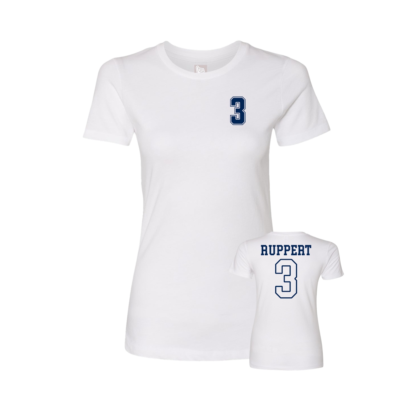 Womens Tee — Chest Back in White