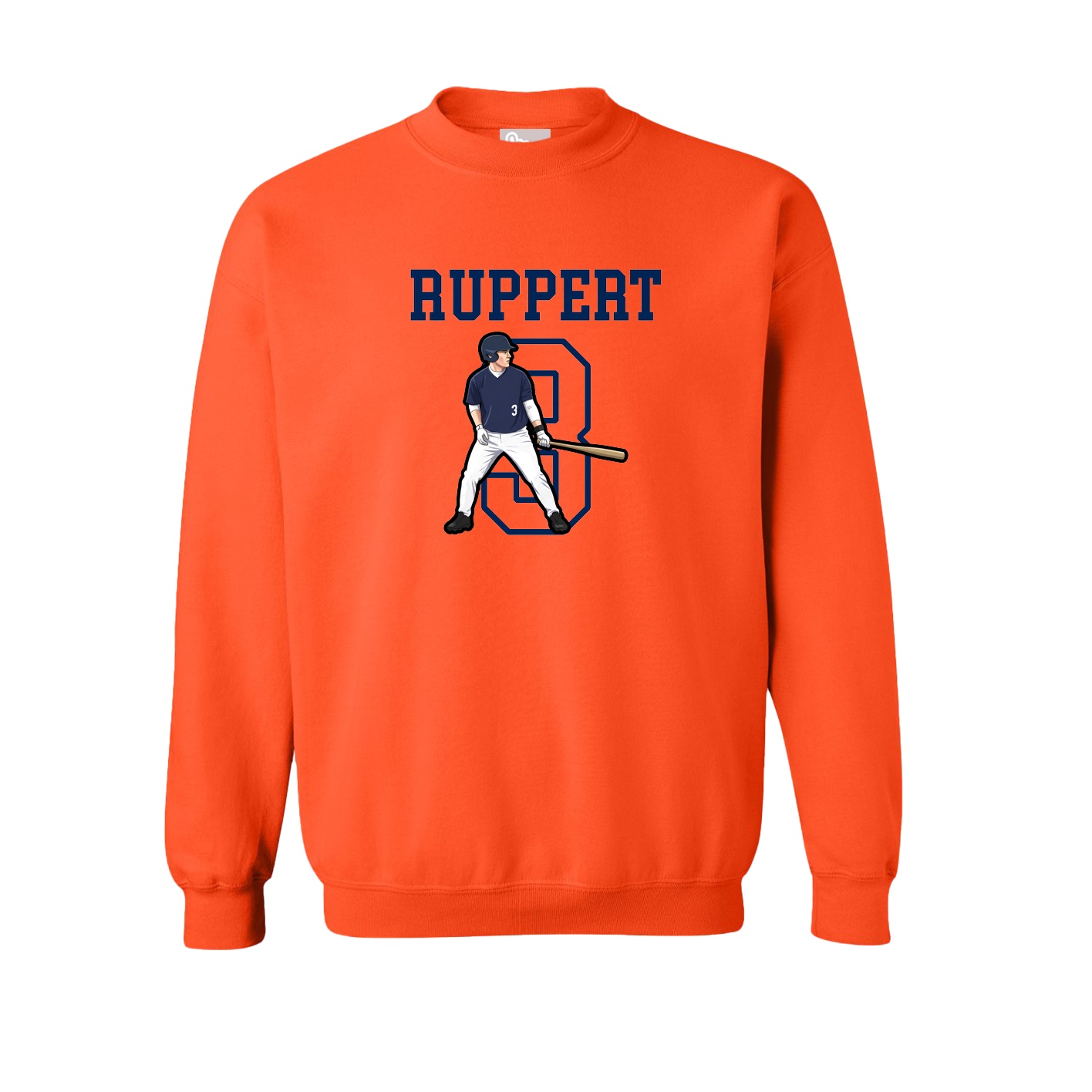 Fleece Crew — Shirsey in Orange