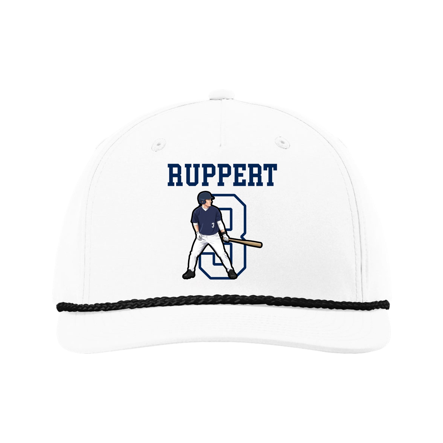 Five-Panel Classic Rope Cap — Shirsey in White