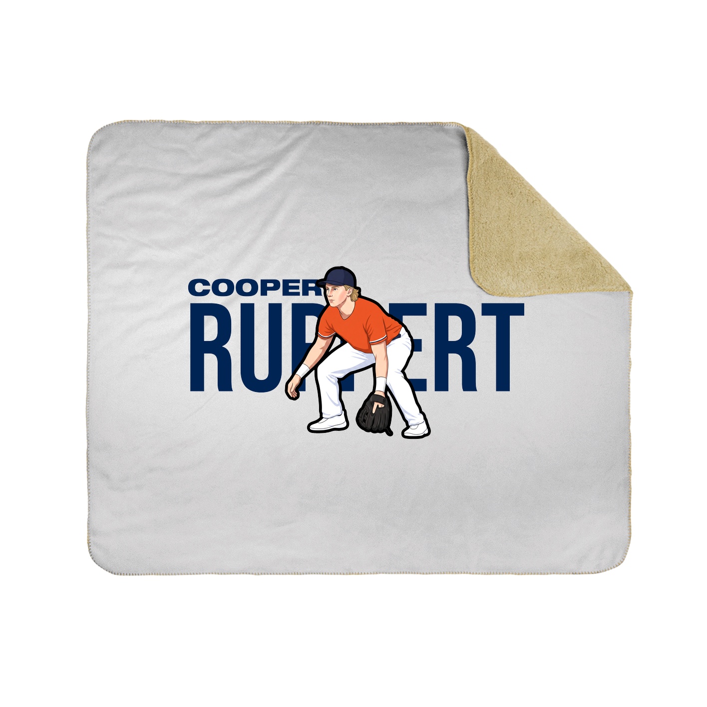Throw Blanket — Player Name in White