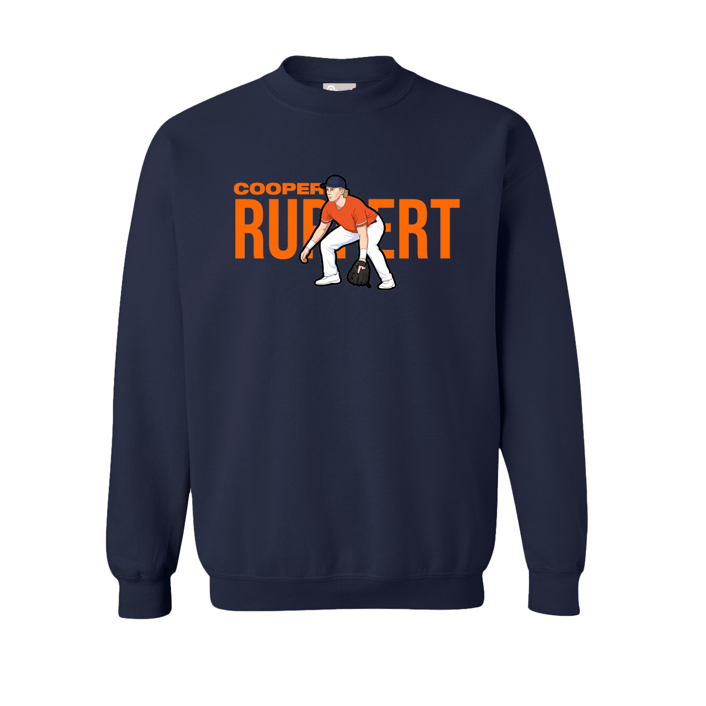Fleece Crew — Player Name in Navy