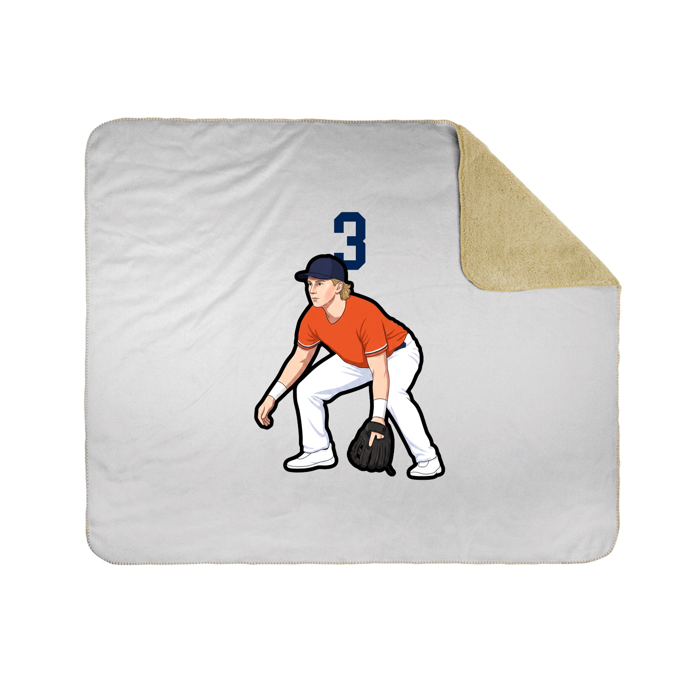 Throw Blanket — Number Top in White