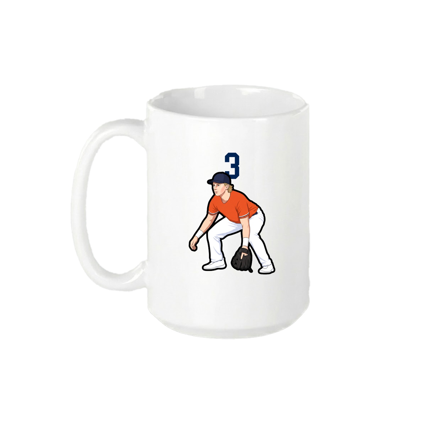 15oz Coffee Mug — Number Top in White