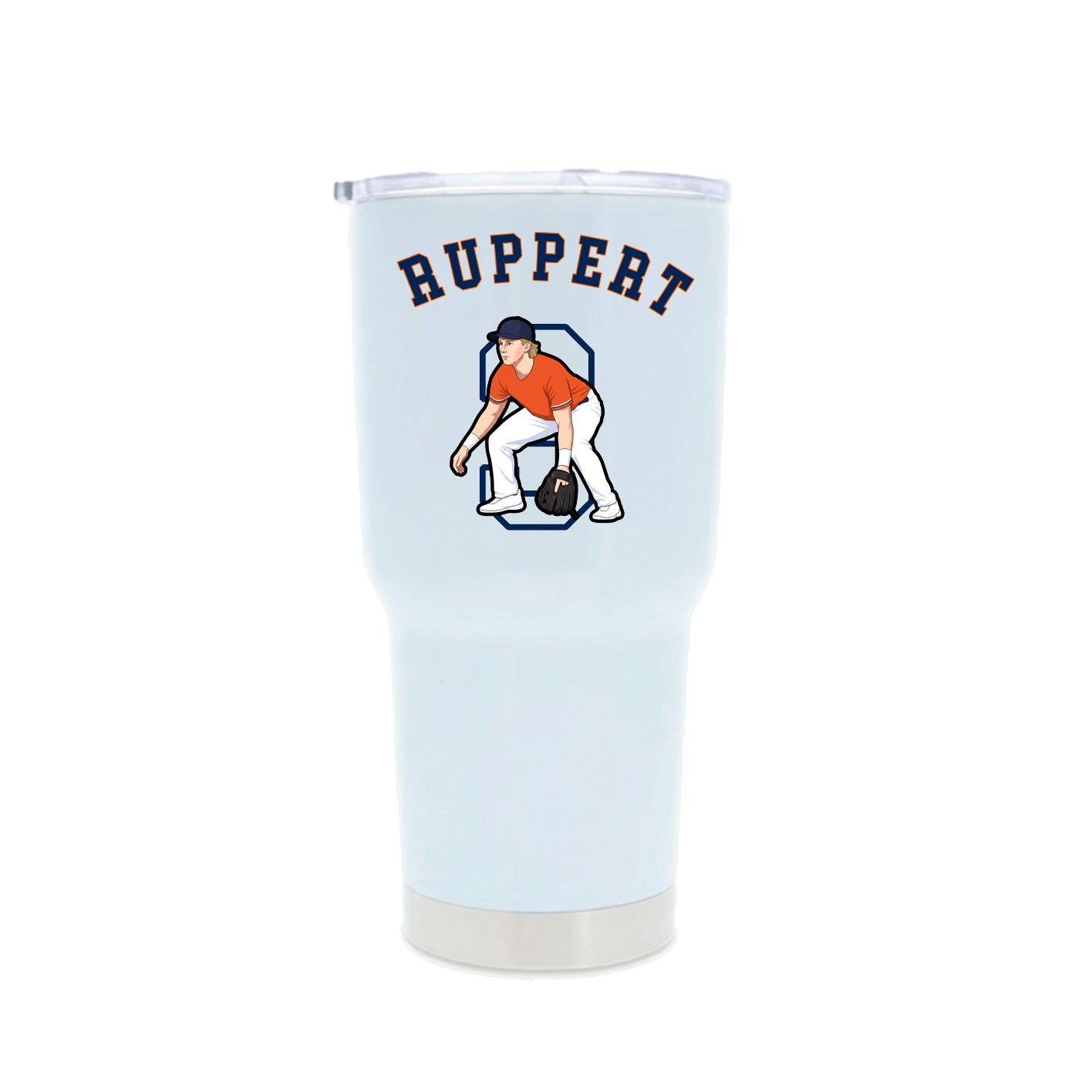 30oz Stainless Steel Tumbler — Shirsey Arch in White