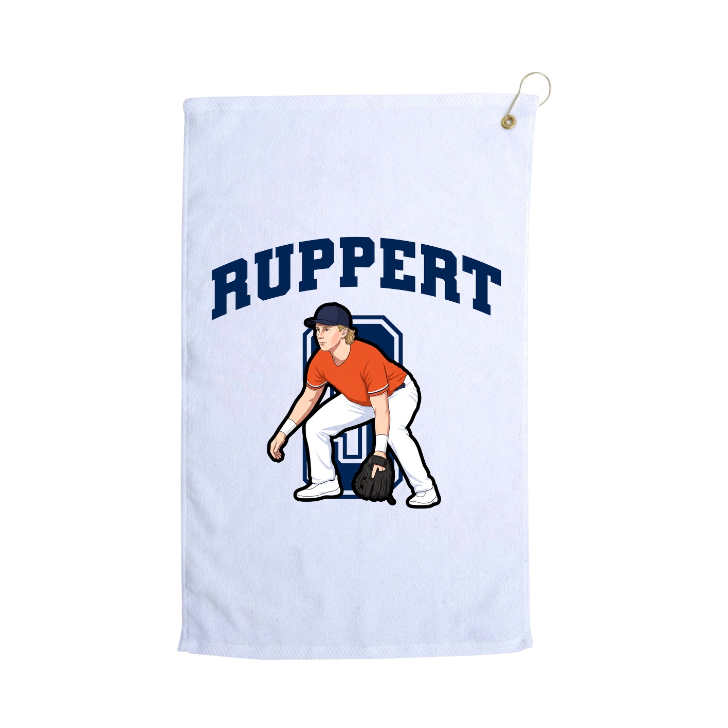 Golf Towel — Number in White