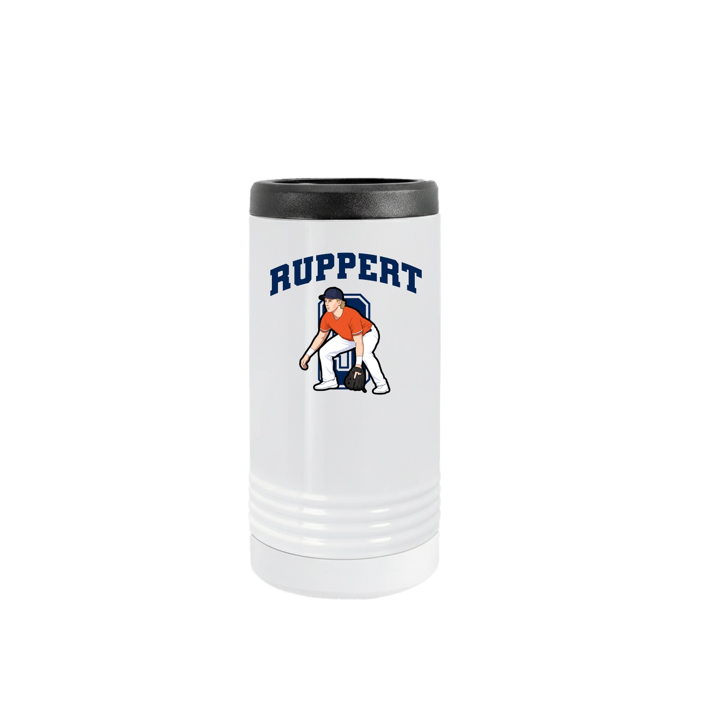 Slim Beverage Holder — Number in White
