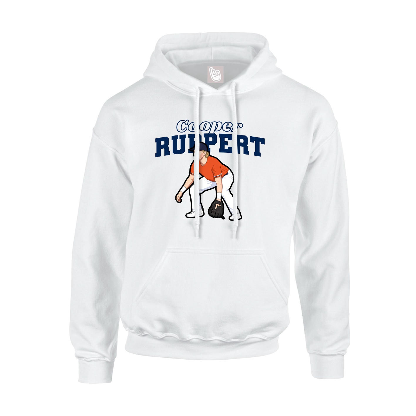 Hoodie — Name Arch in White