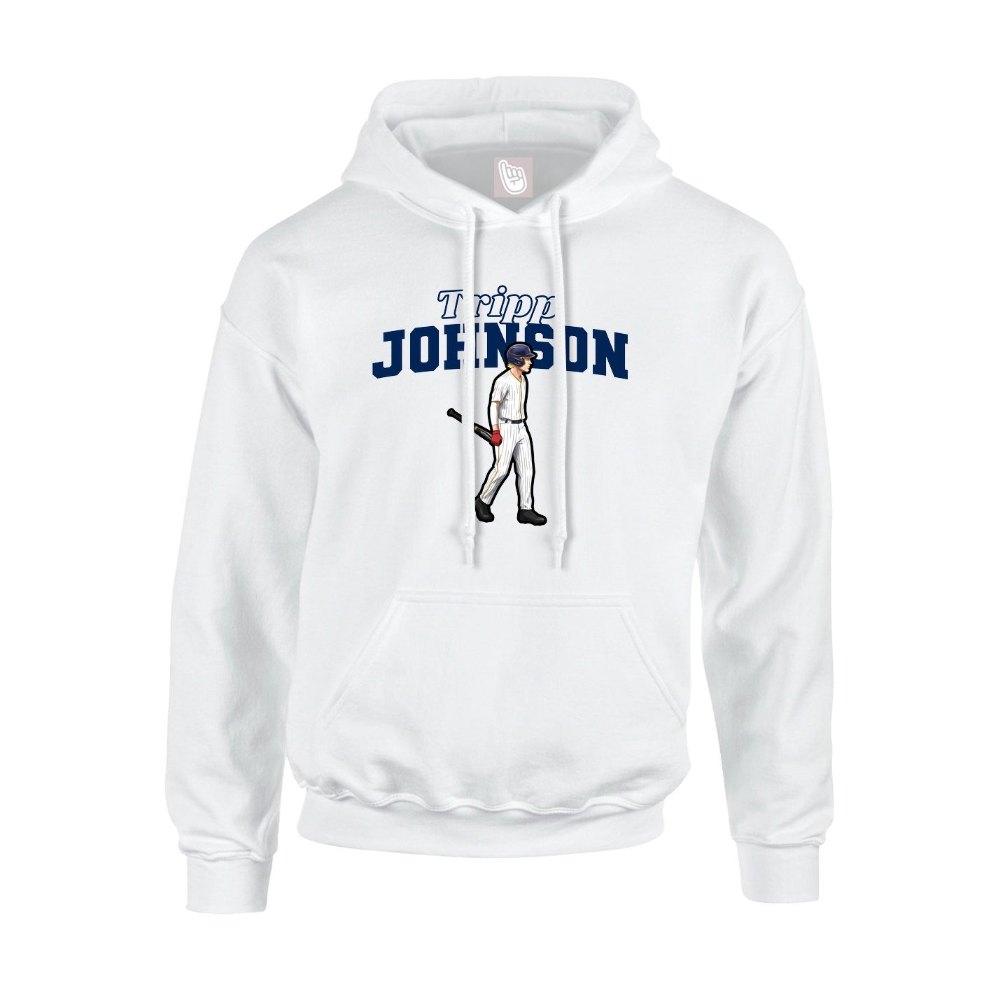 Hoodie — Name Arch in White
