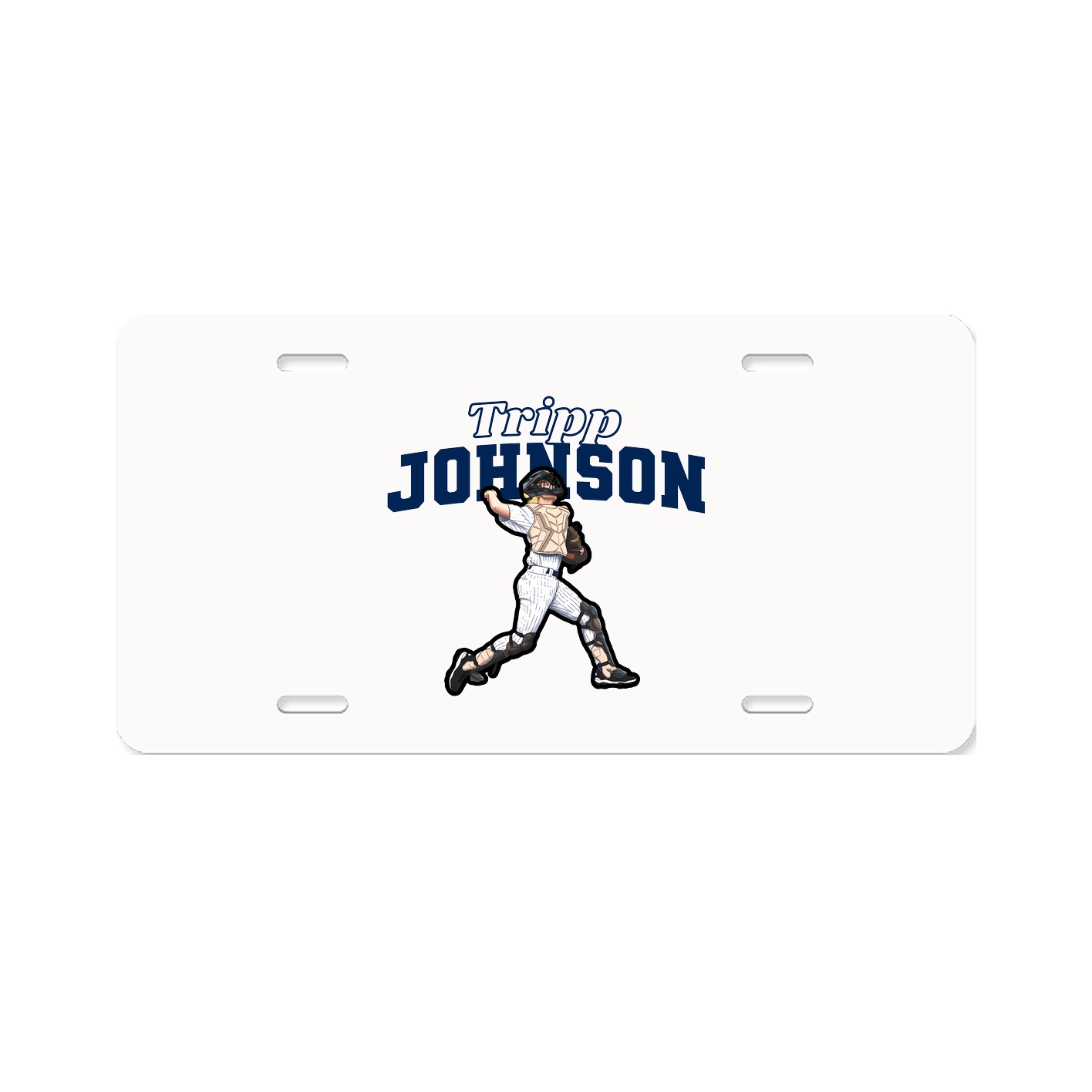 License Plate — Name Arch in Classic