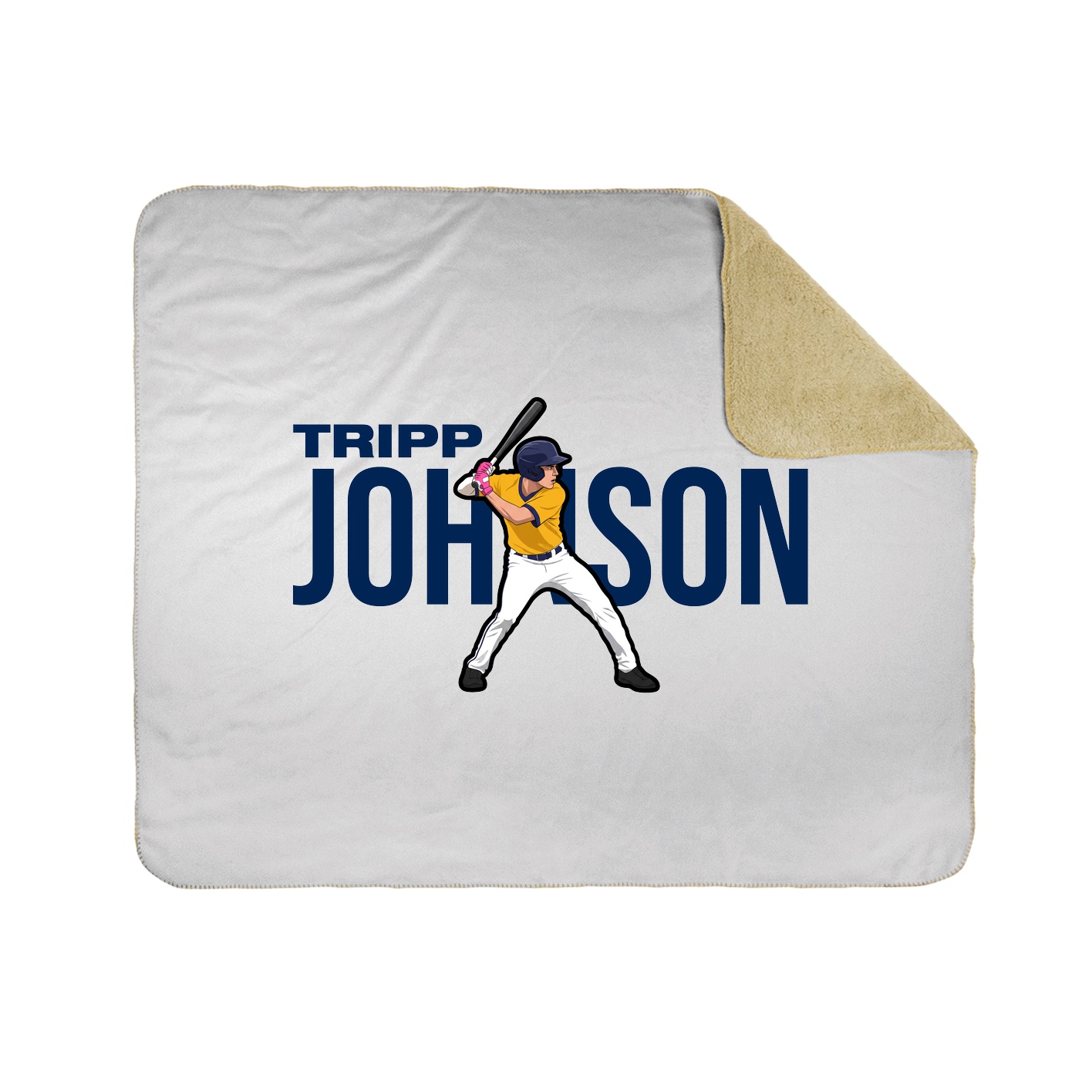 Throw Blanket — Player Name in White