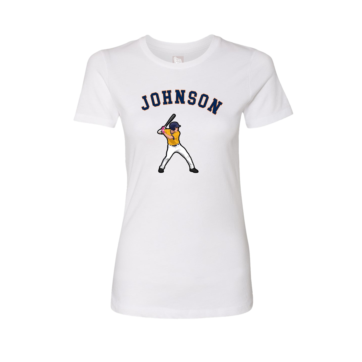 Fitted Women's Tee — Shirsey Arch in White