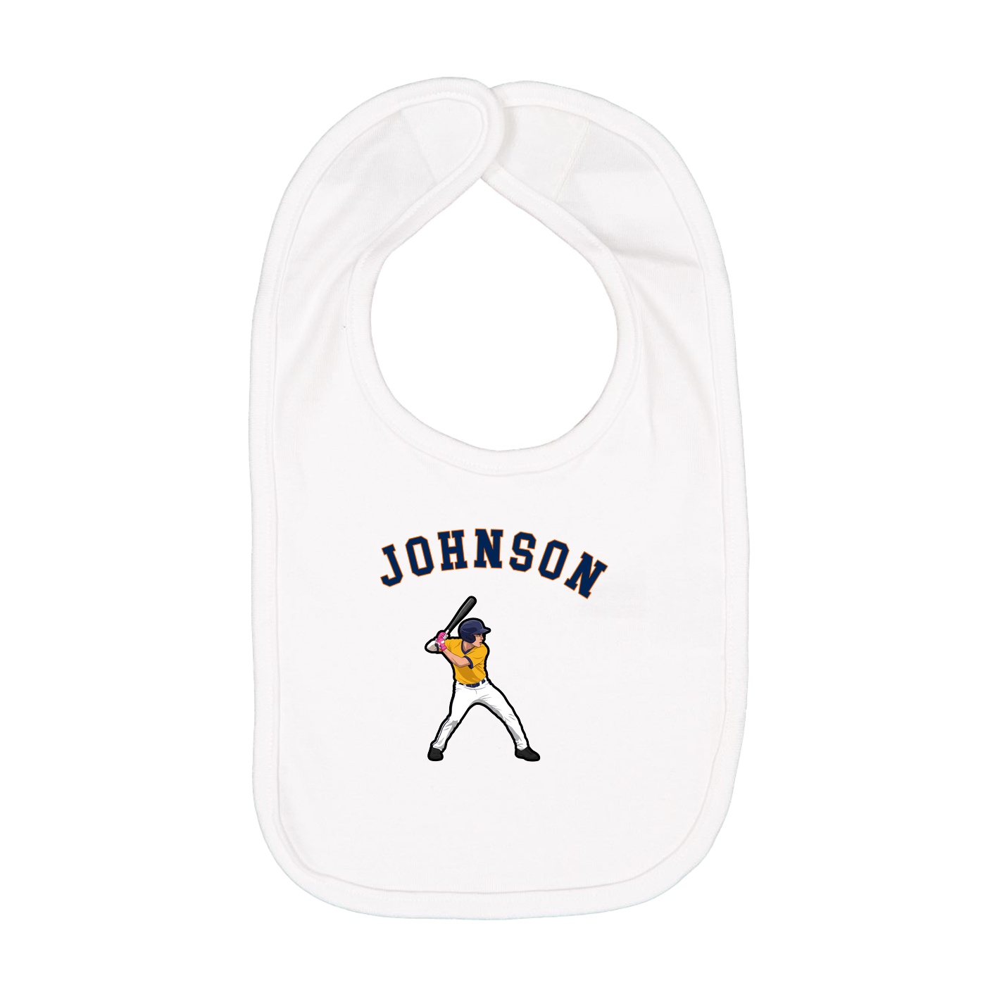 Infant Bib — Shirsey Arch in White