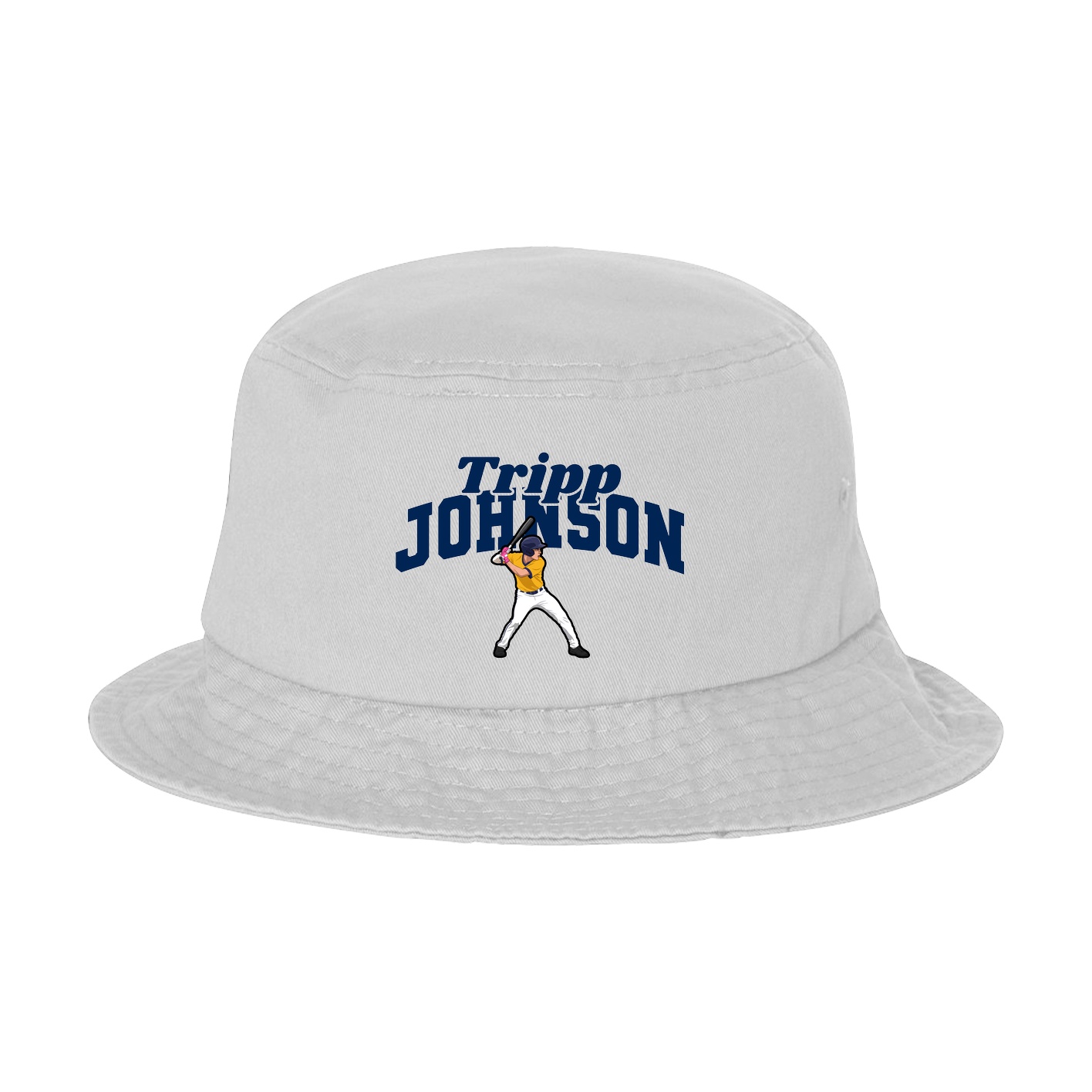 Bucket Cap — Signature Arch in White