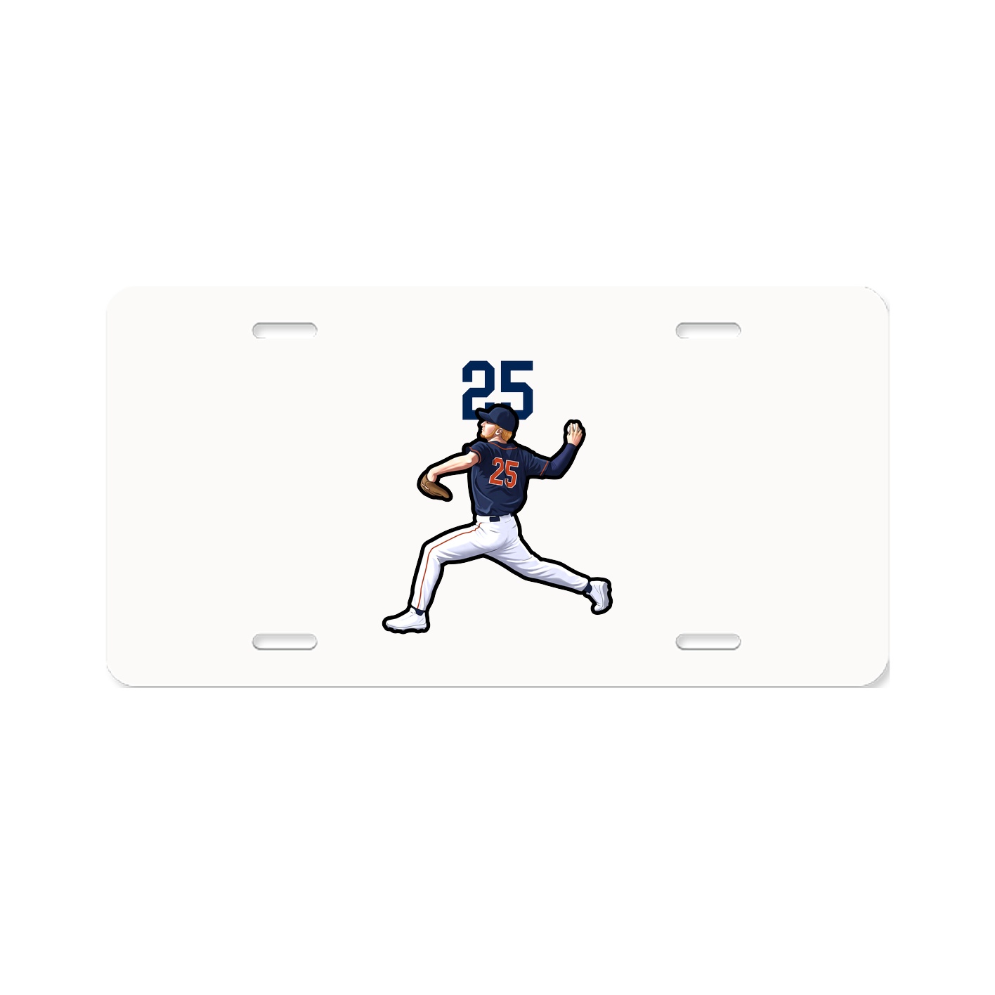 License Plate — Number Top in Classic