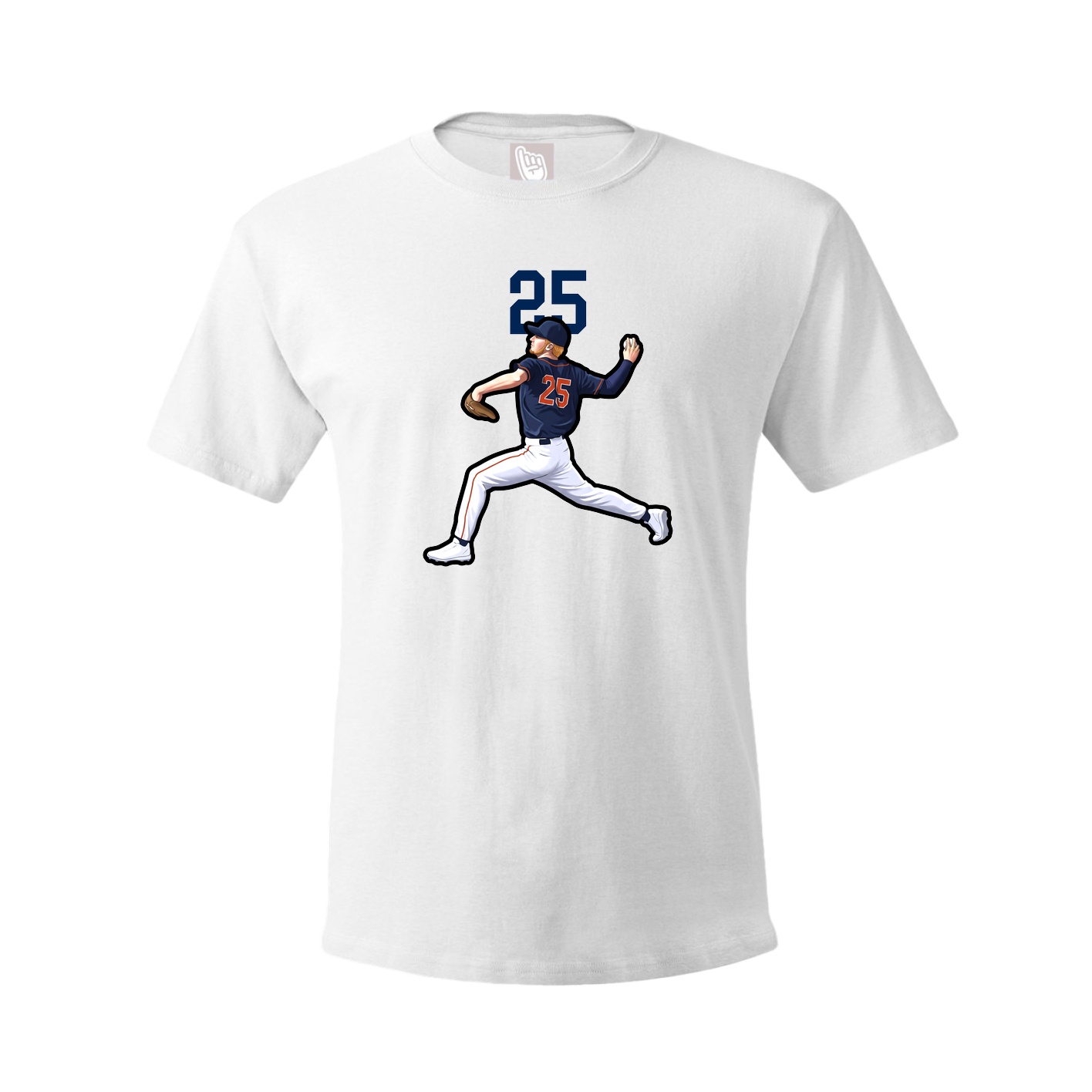Youth Tee — Number Top in White