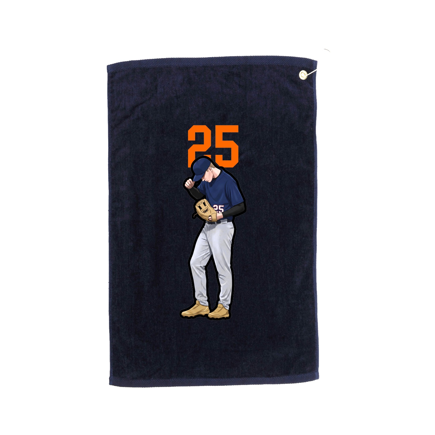 Golf Towel — Number Top in Navy
