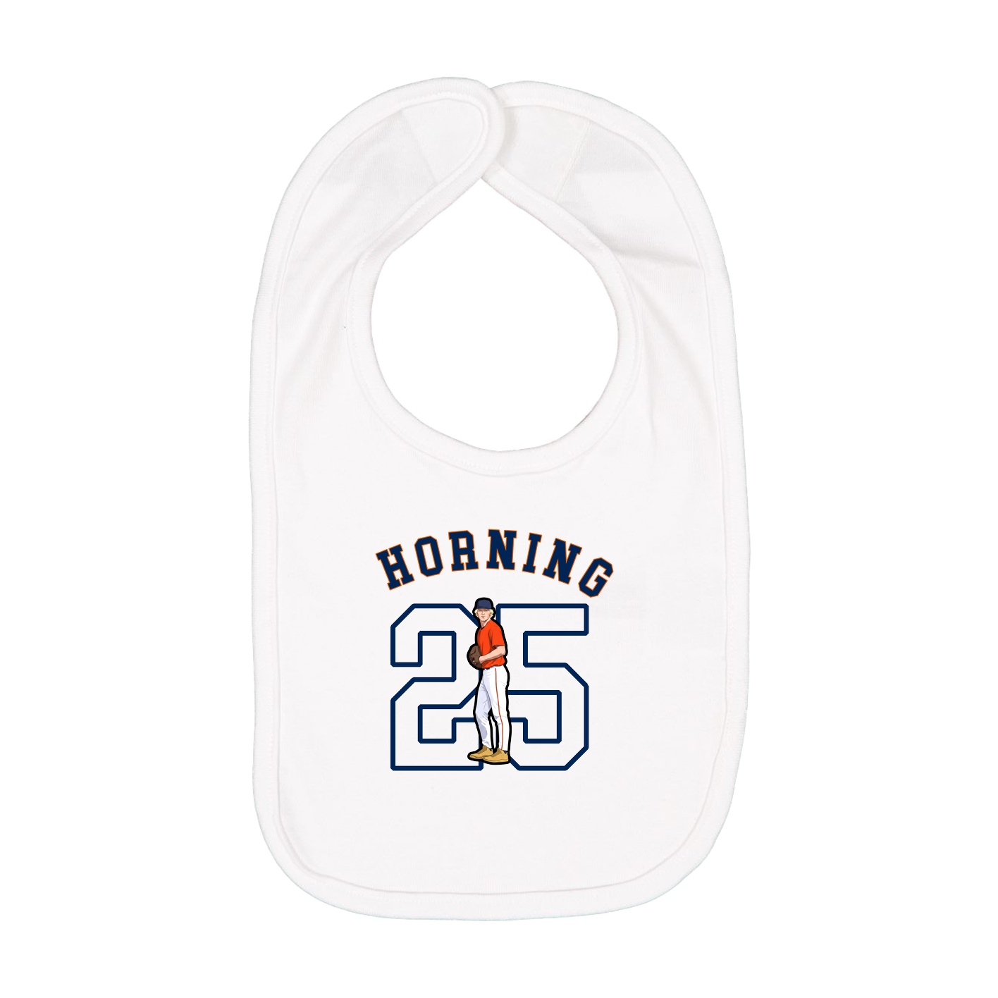 Infant Bib — Shirsey Arch in White