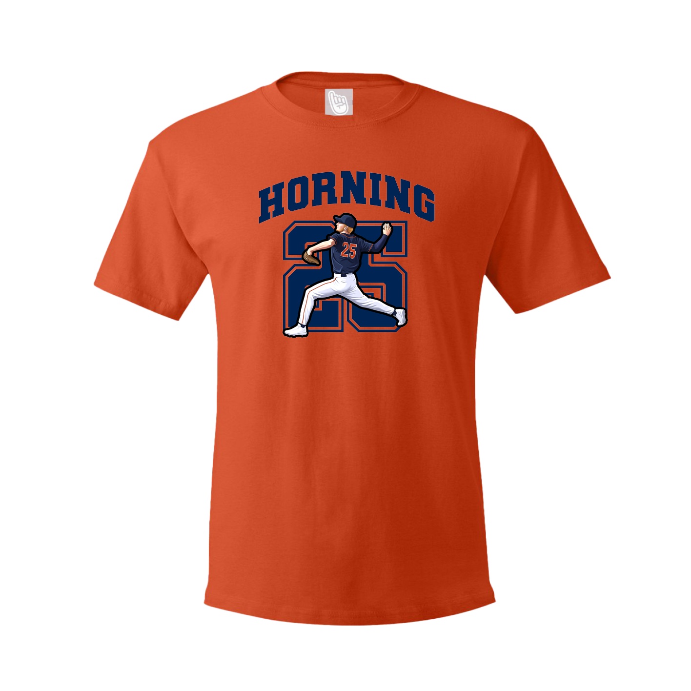 Youth Tee — Number in Orange