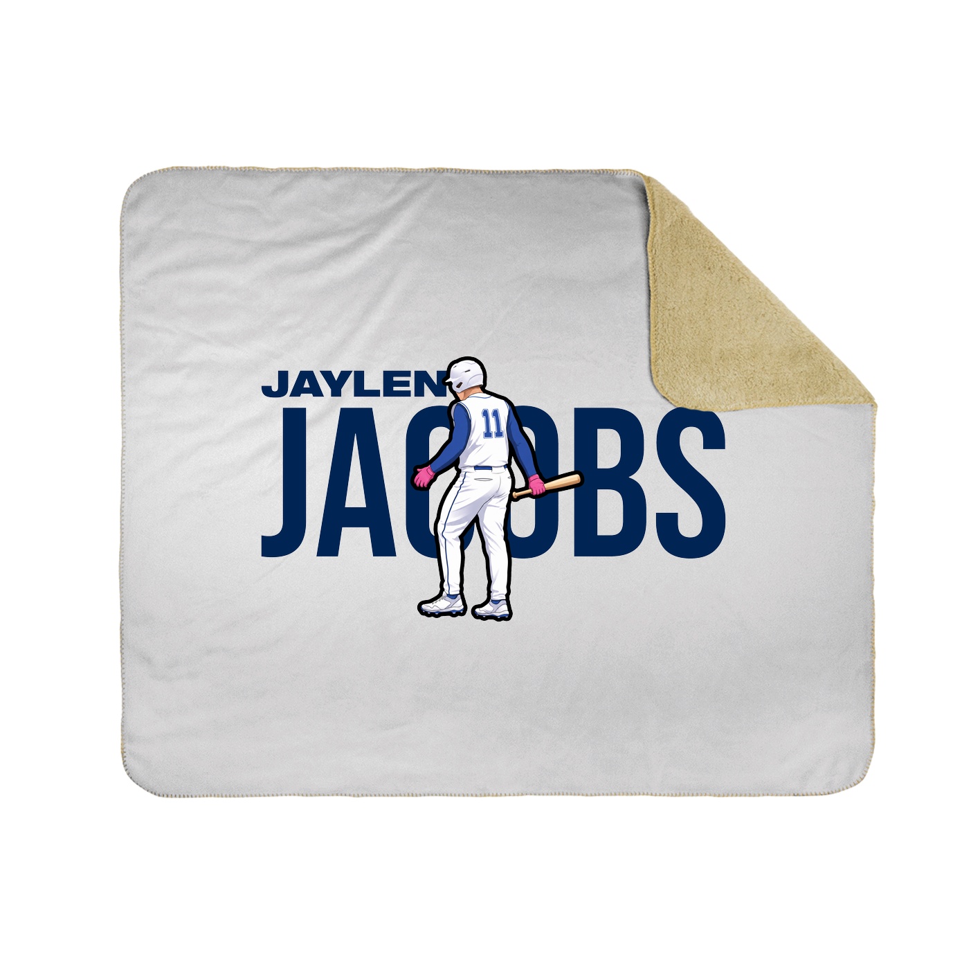Throw Blanket — Player Name in White