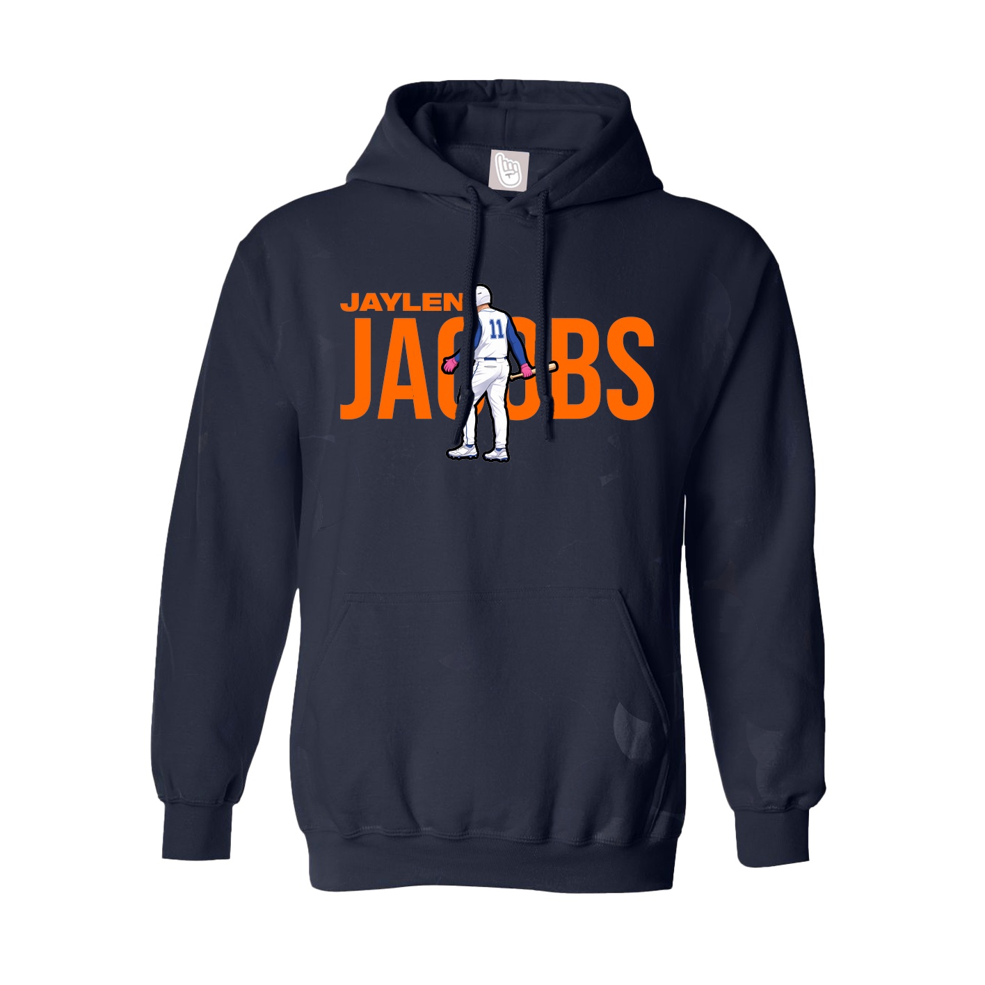 Hoodie — Player Name in Navy