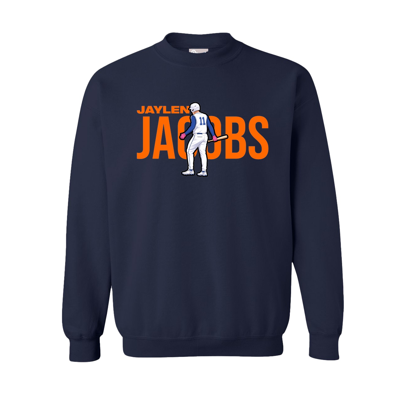 Fleece Crew — Player Name in Navy