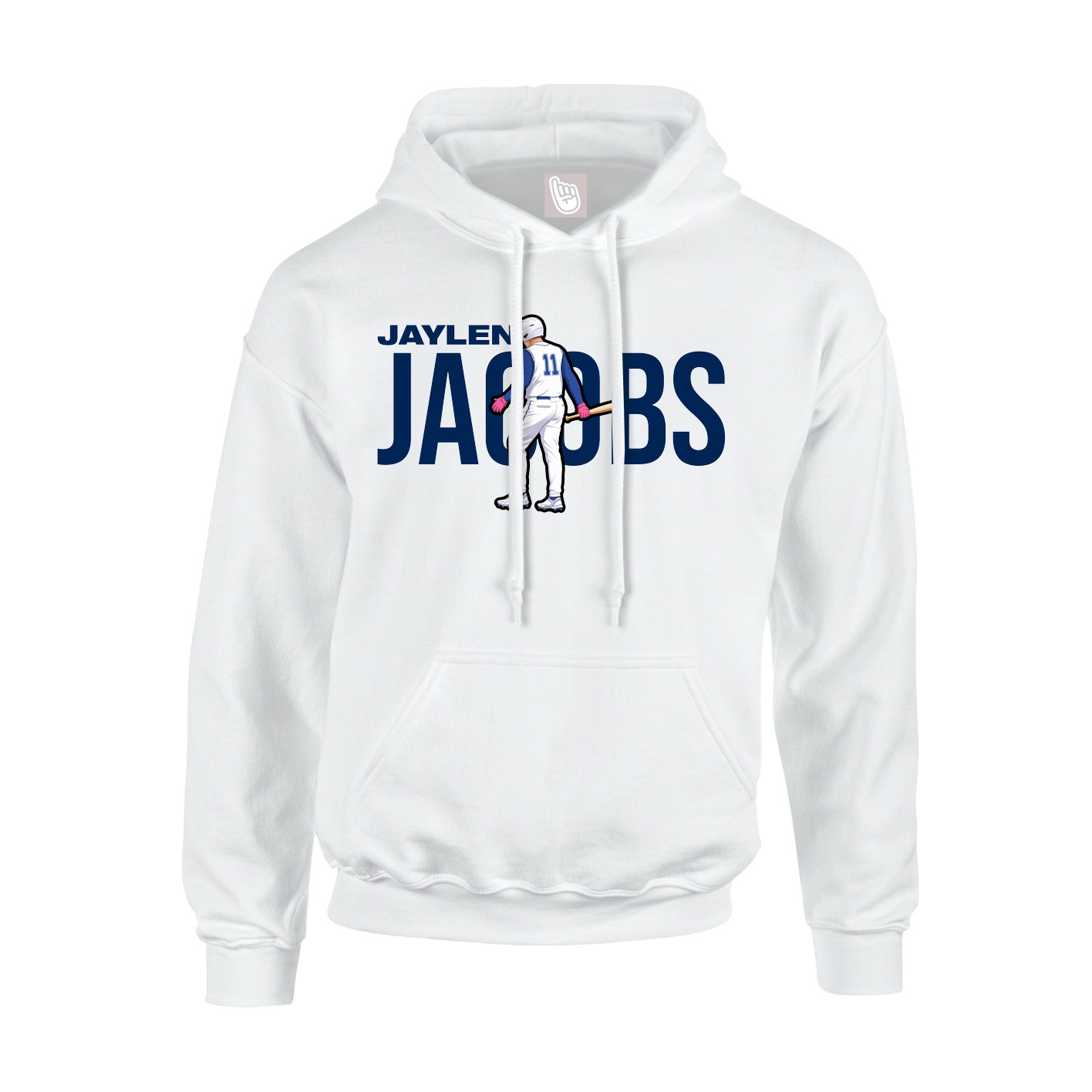Youth Hoodie — Player Name in White