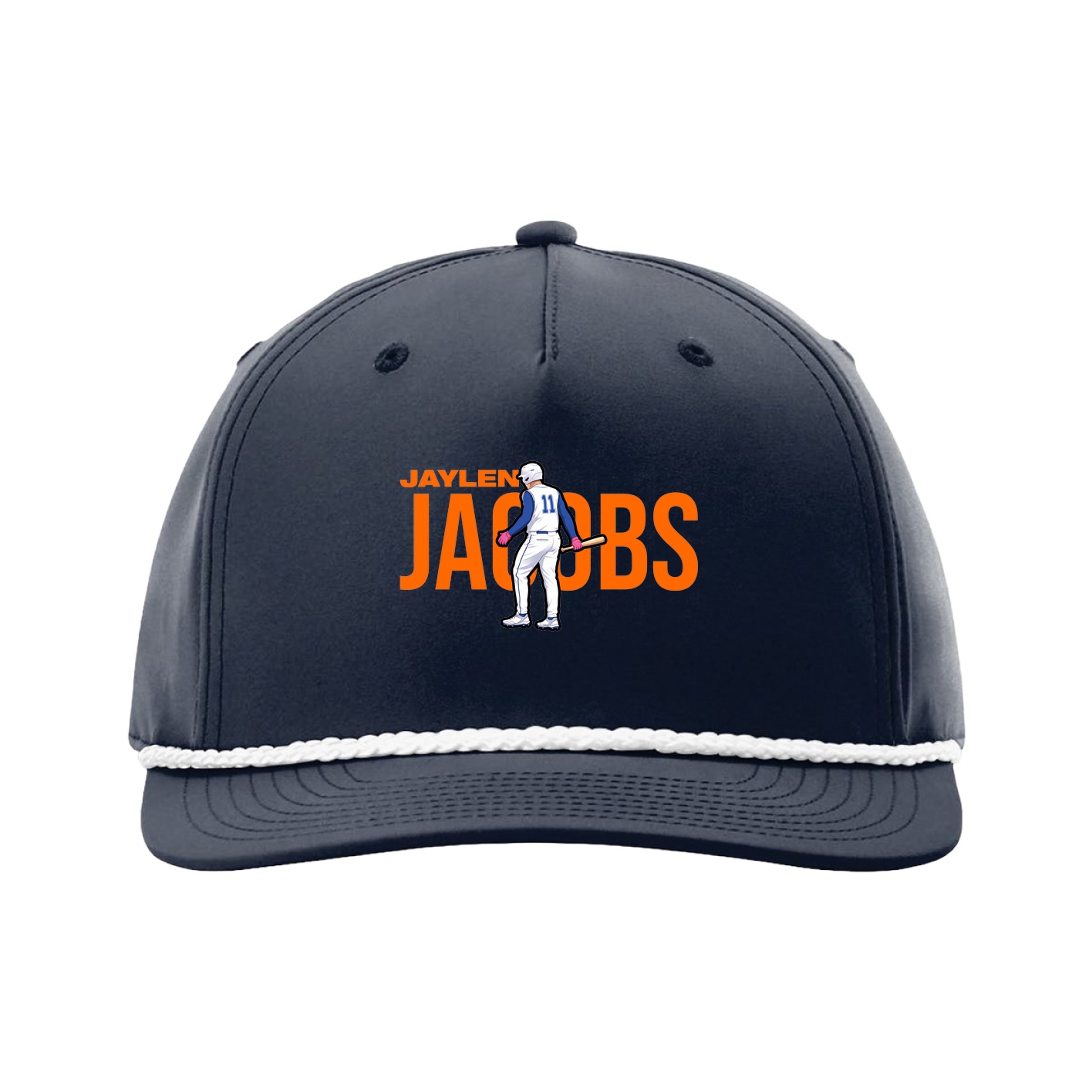 Five-Panel Classic Rope Cap — Player Name in Navy