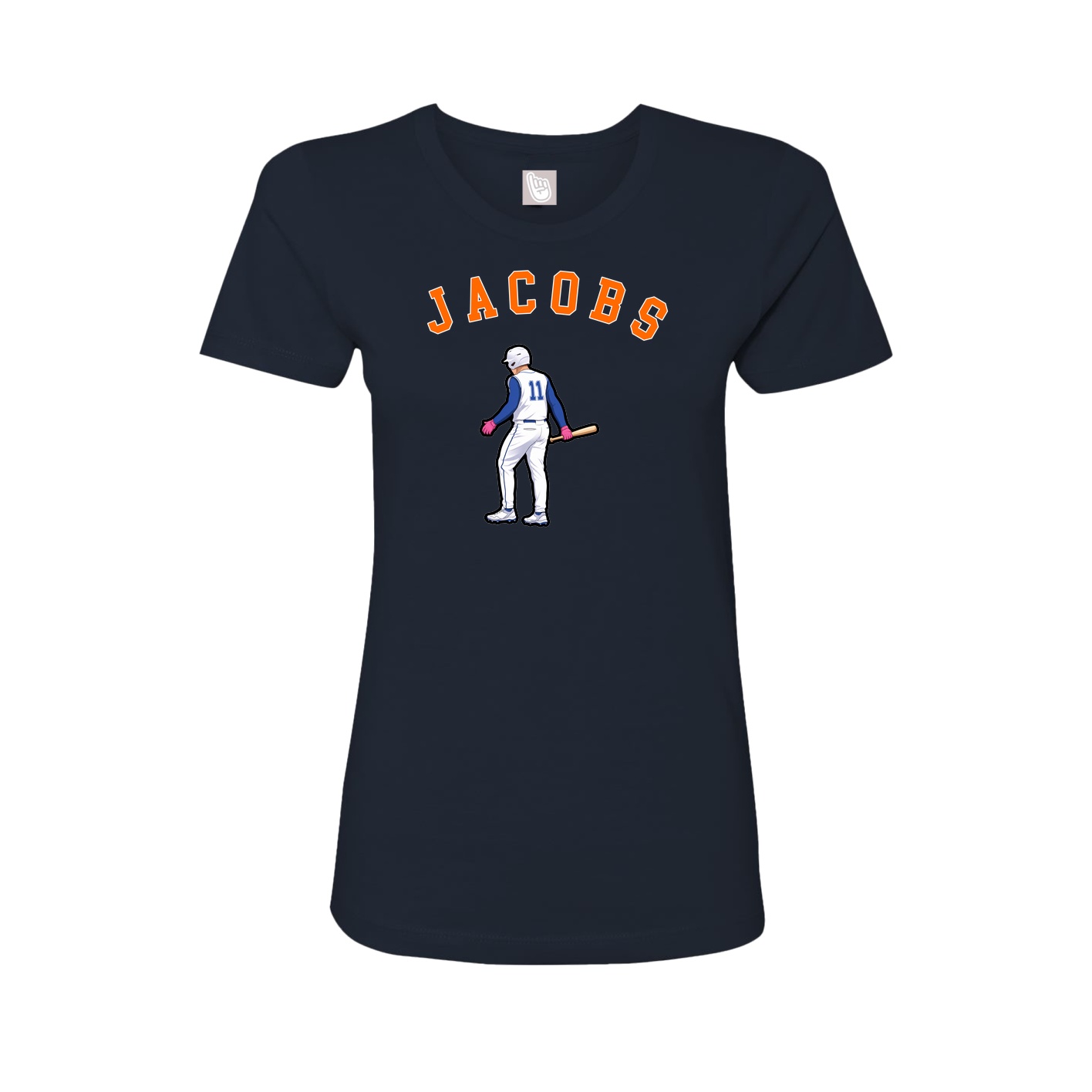 Fitted Women's Tee — Shirsey Arch in Navy