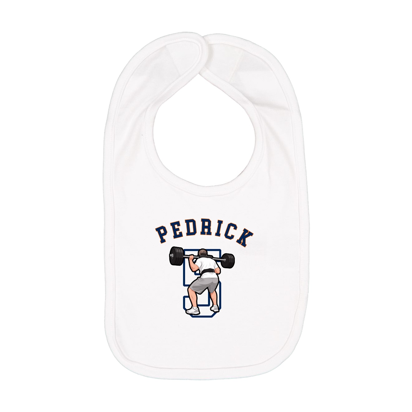Infant Bib — Shirsey Arch in White