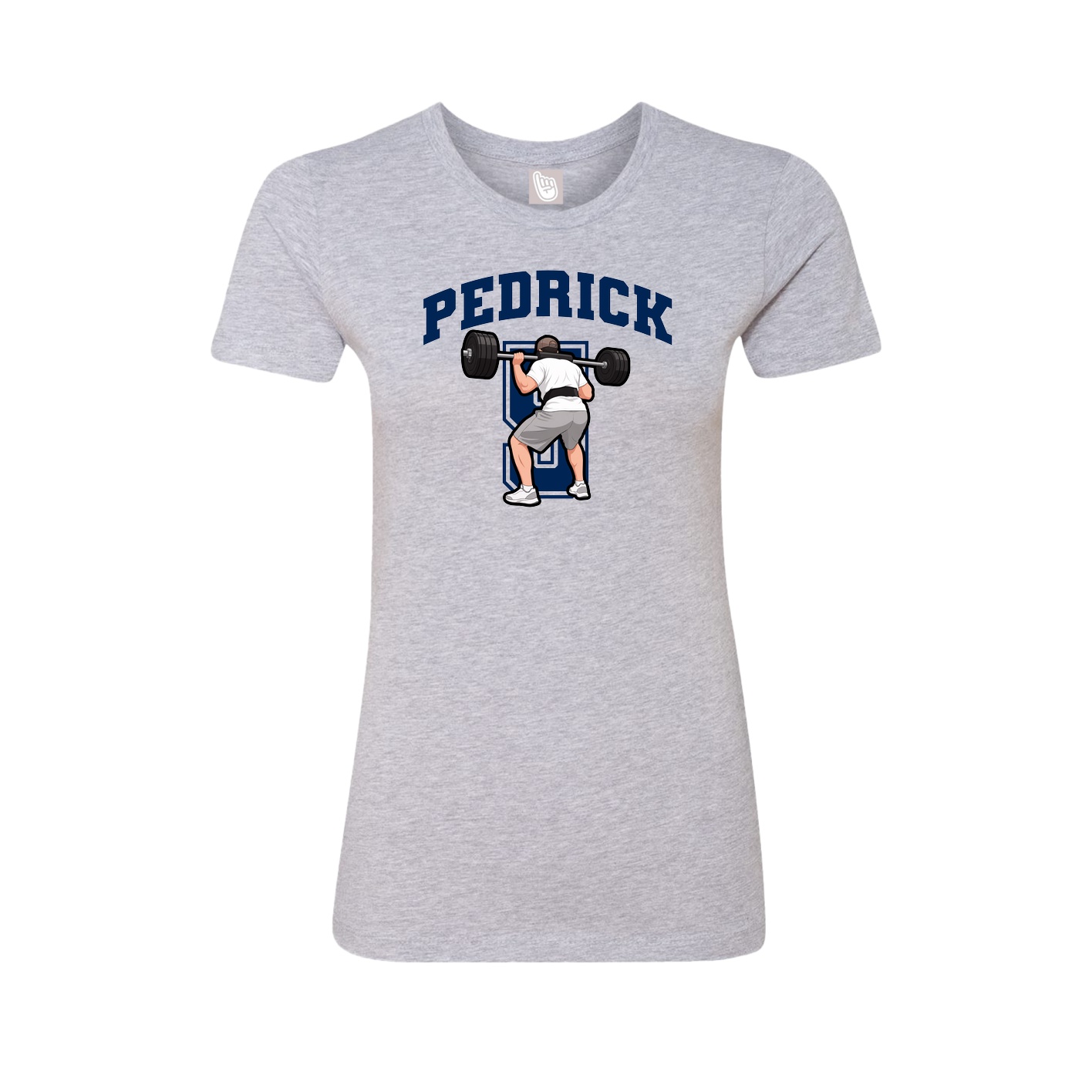 Fitted Women's Tee — Number in Grey