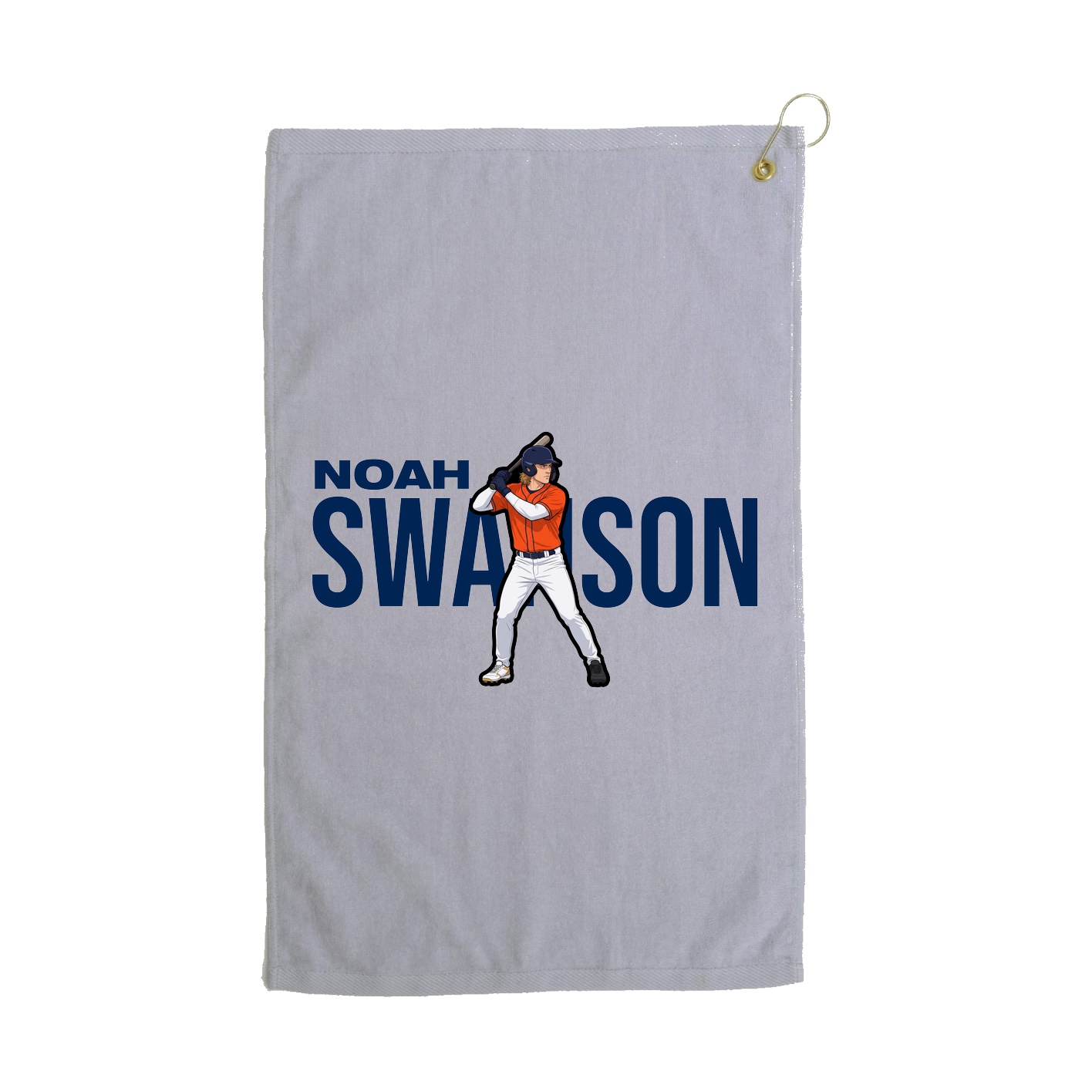 Golf Towel — Player Name in Grey