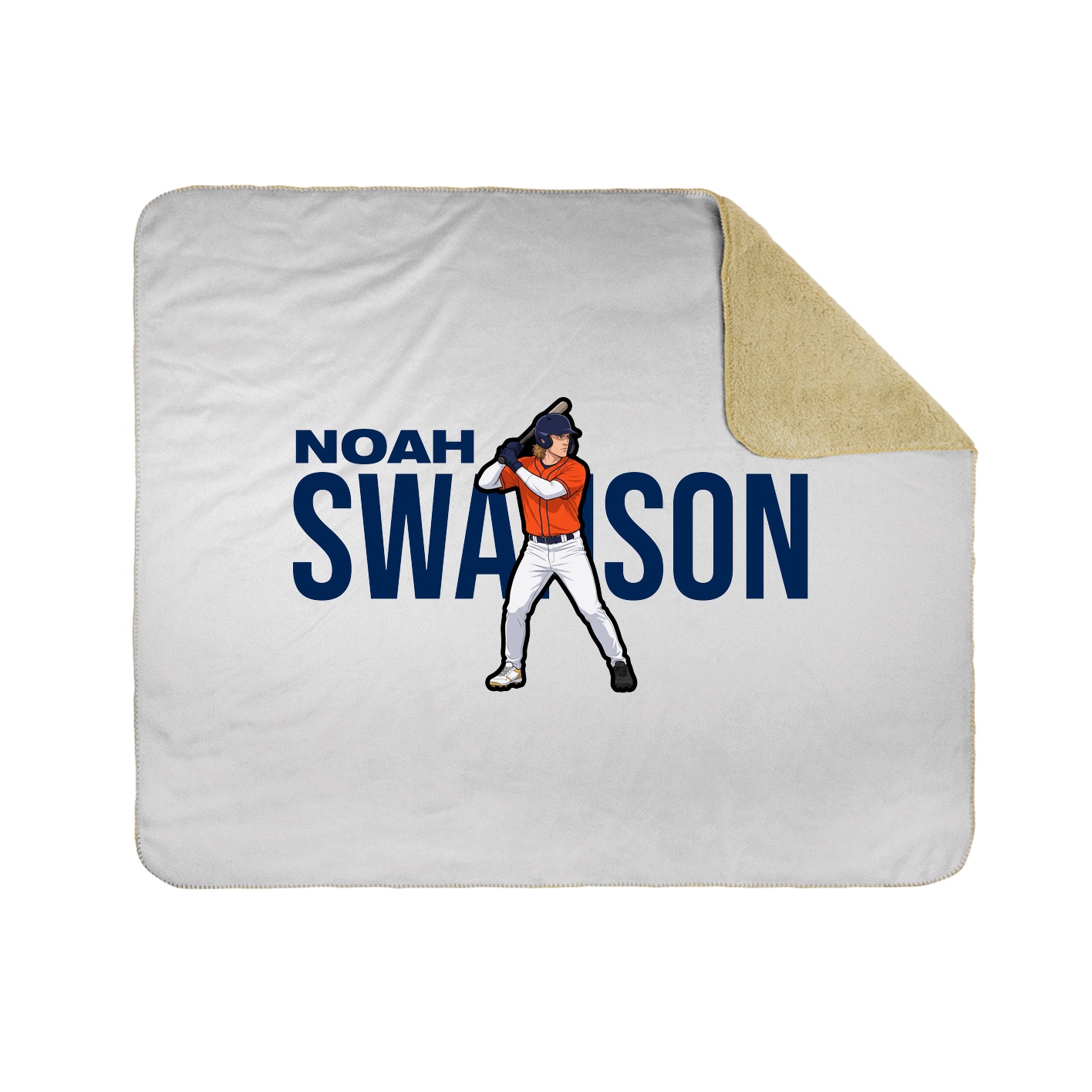 Throw Blanket — Player Name in White