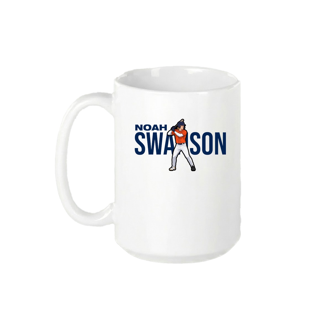 15oz Coffee Mug — Player Name in White