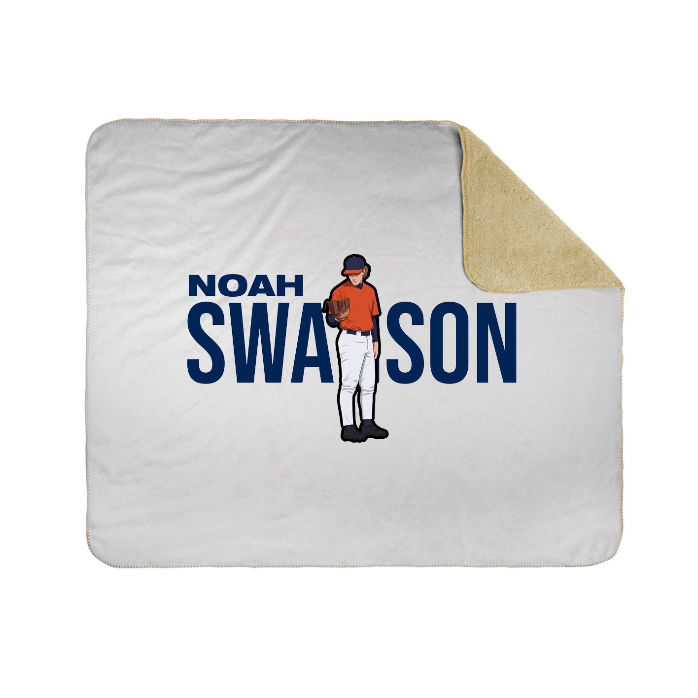 Throw Blanket — Player Name in White