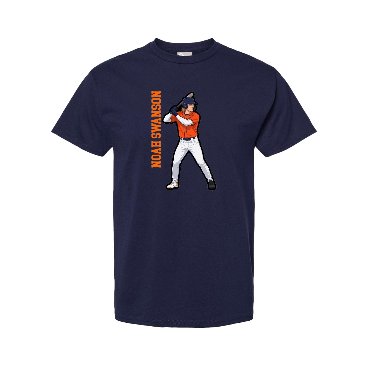 Tee — Name Vertical in Navy