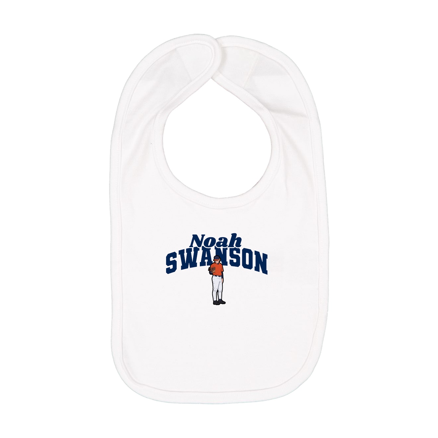 Infant Bib — Signature Arch in White