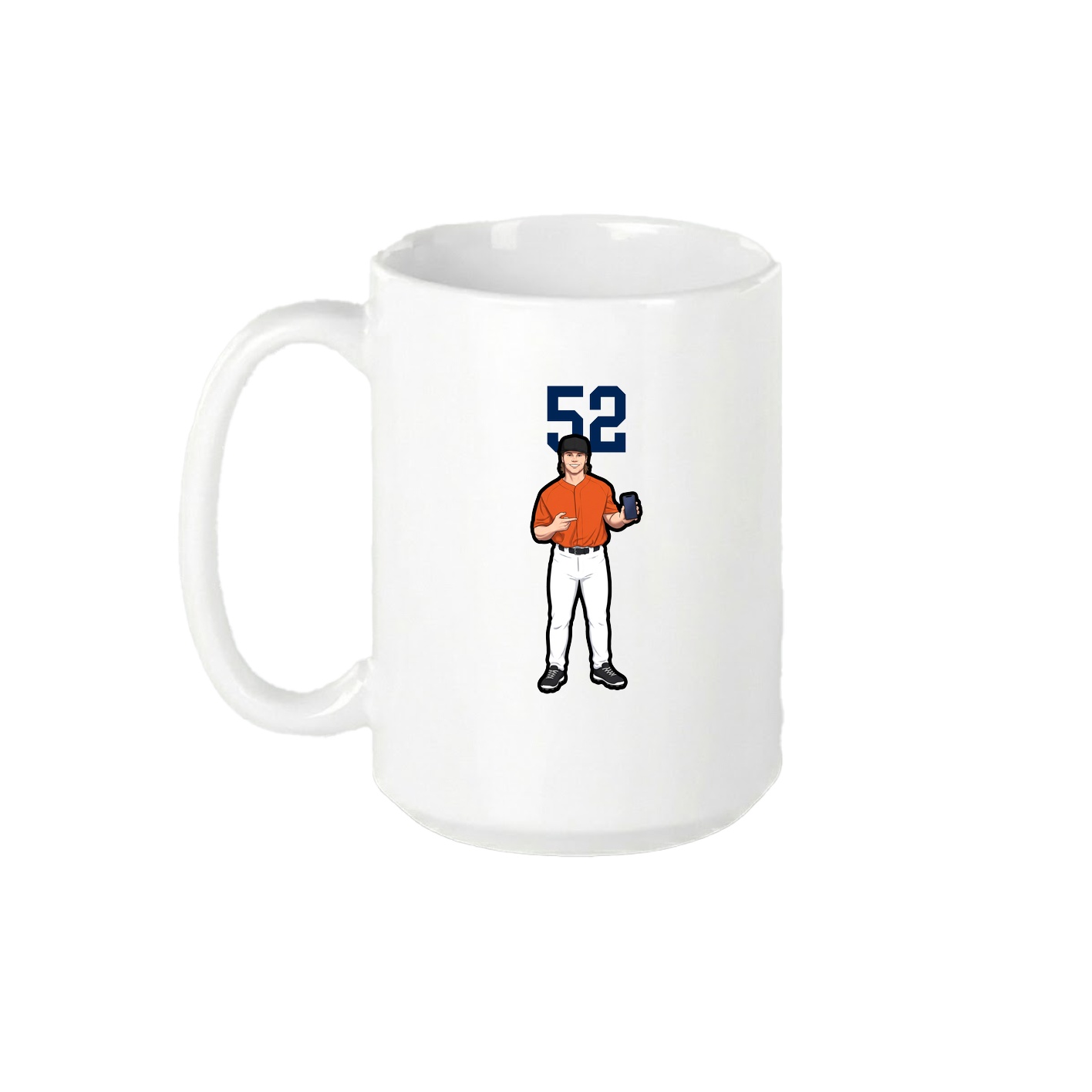 15oz Coffee Mug — Number Top in White