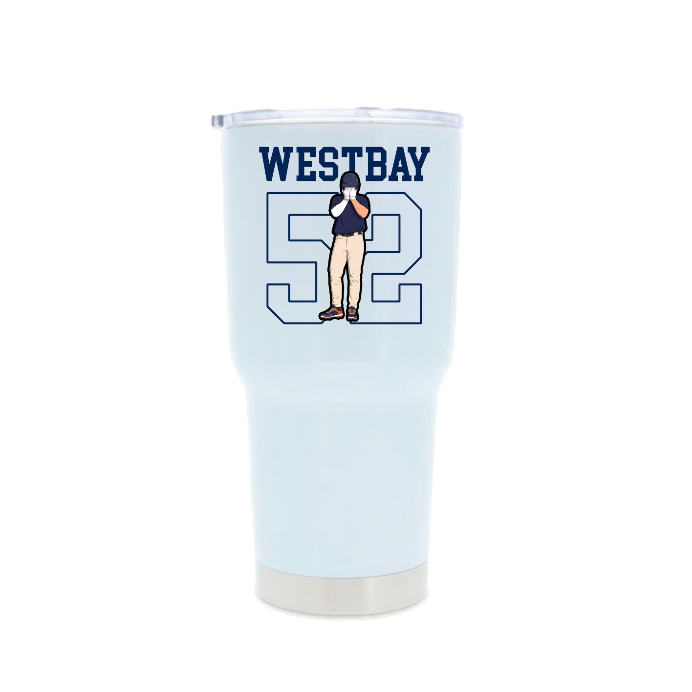 30oz Stainless Steel Tumbler — Shirsey in White