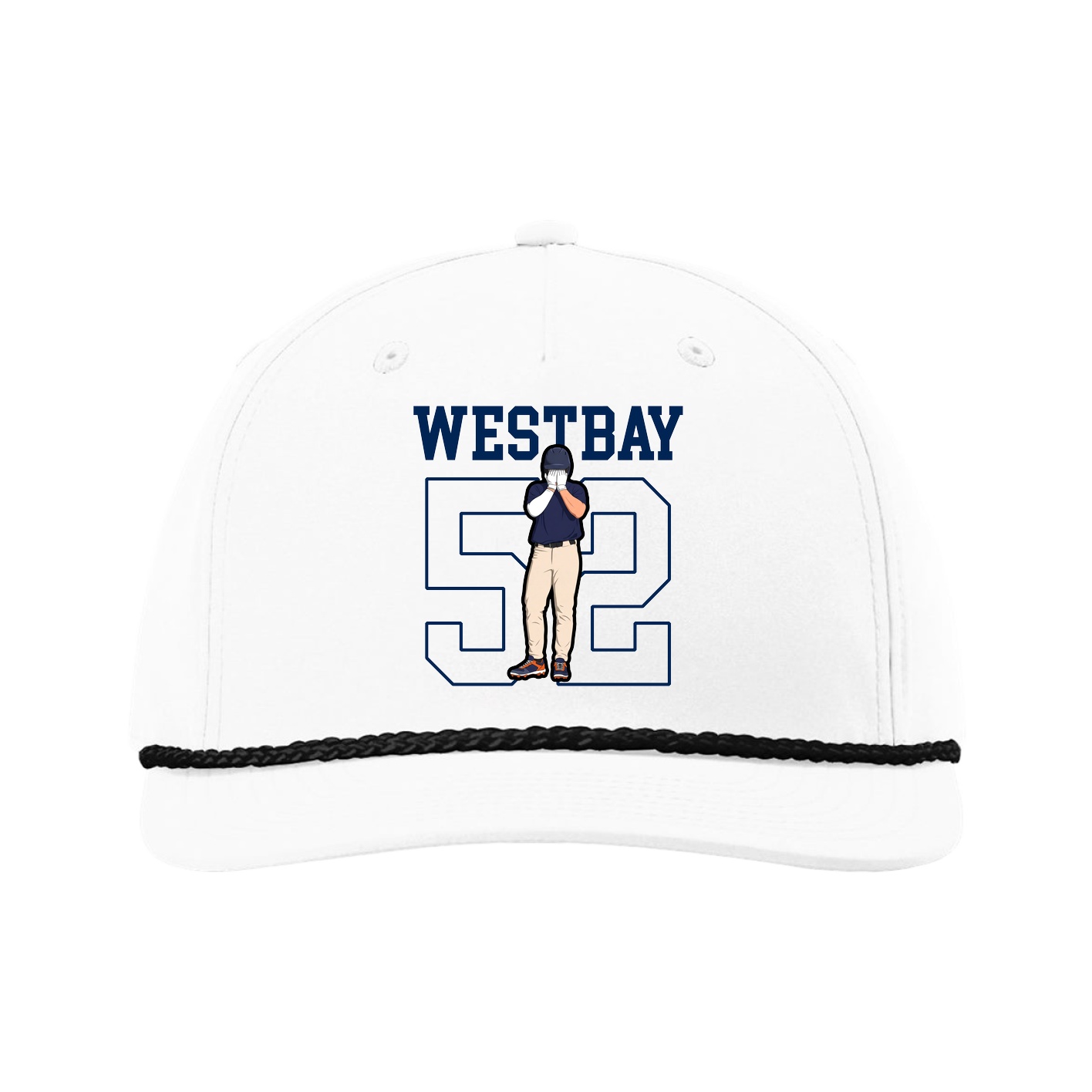 Five-Panel Classic Rope Cap — Shirsey in White