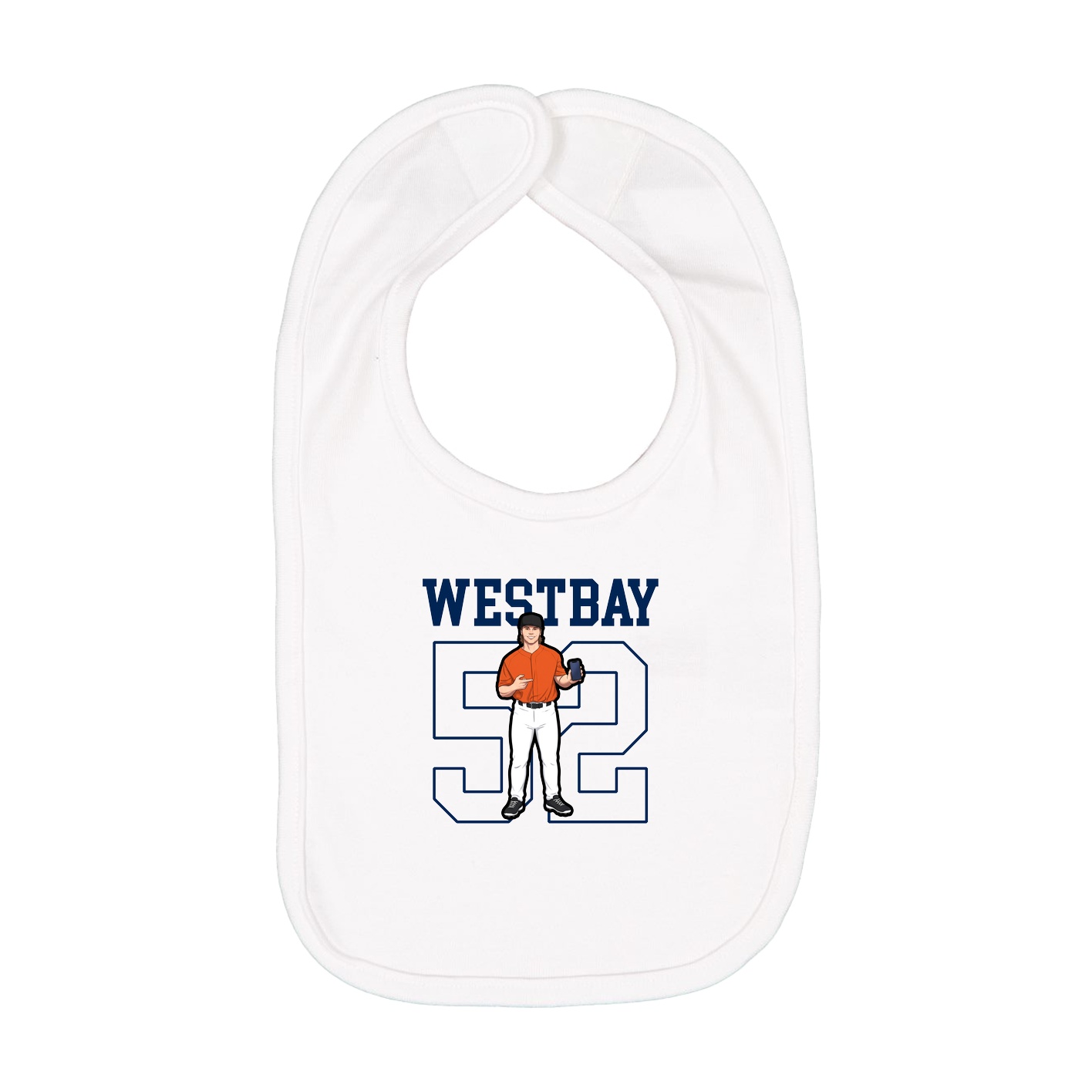 Infant Bib — Shirsey in White